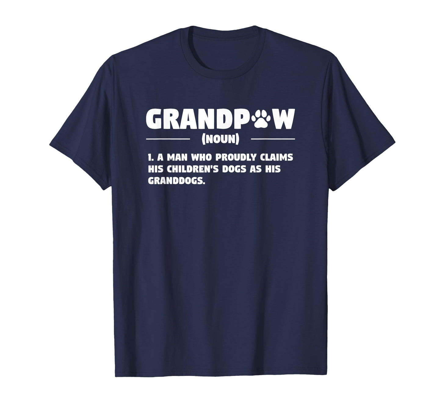 Grandpaw Dog Gifts Grandpa Animal Dogs Grandfather Pet Lover T-Shirt