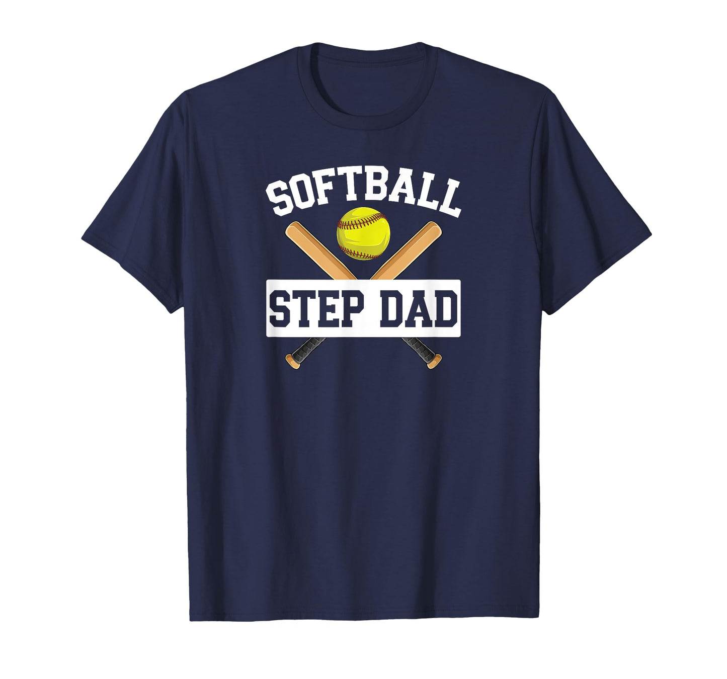 Softball Step Dad Of A Softball Player Stepdad T-Shirt