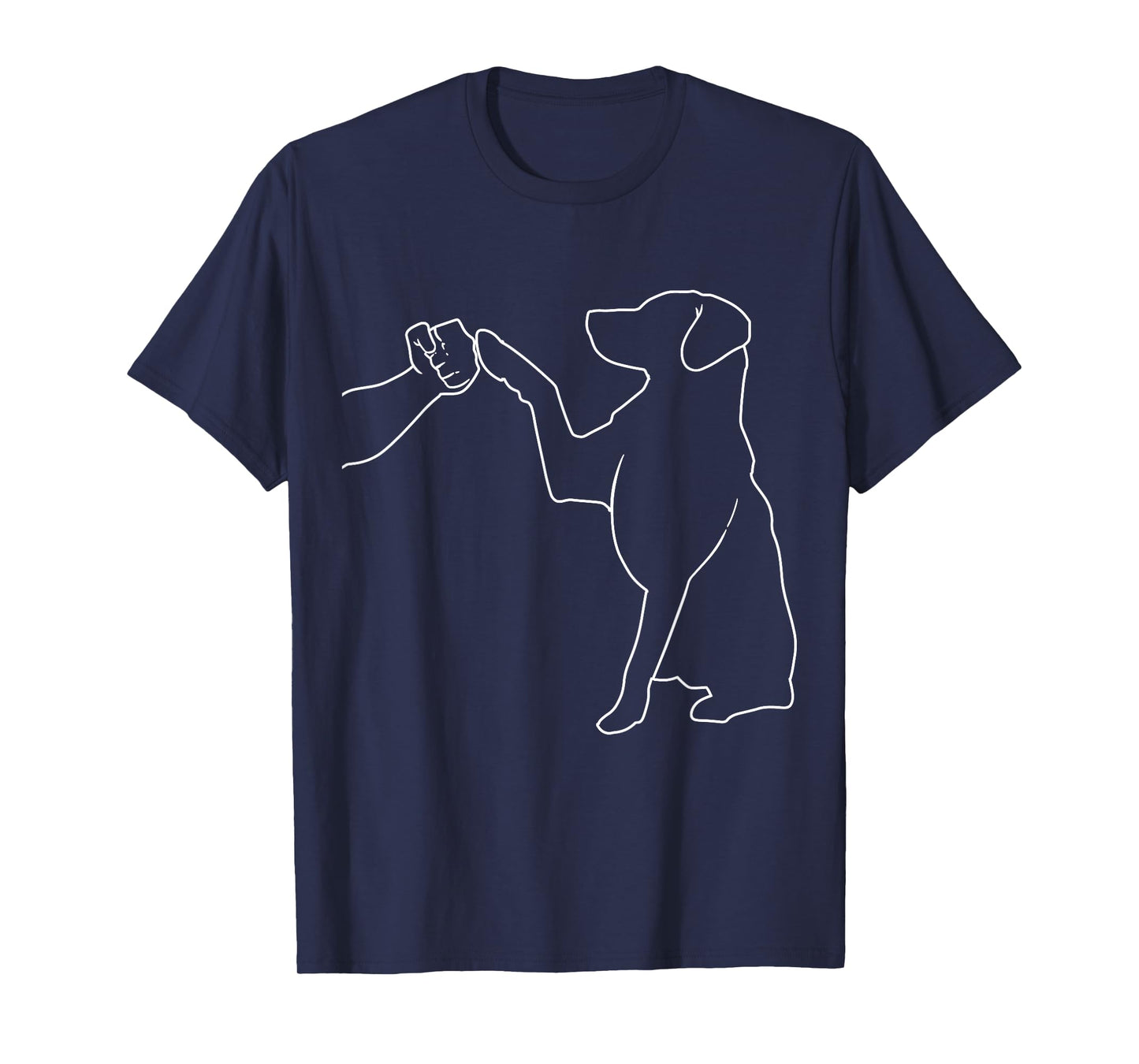 Human and Dog Paw Fist Bump Dog Lover Dog and Man Friendship T-Shirt