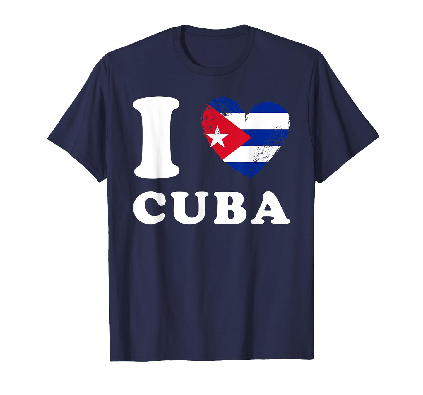 I Love Cuba - Heart Flag Cuba T-Shirt