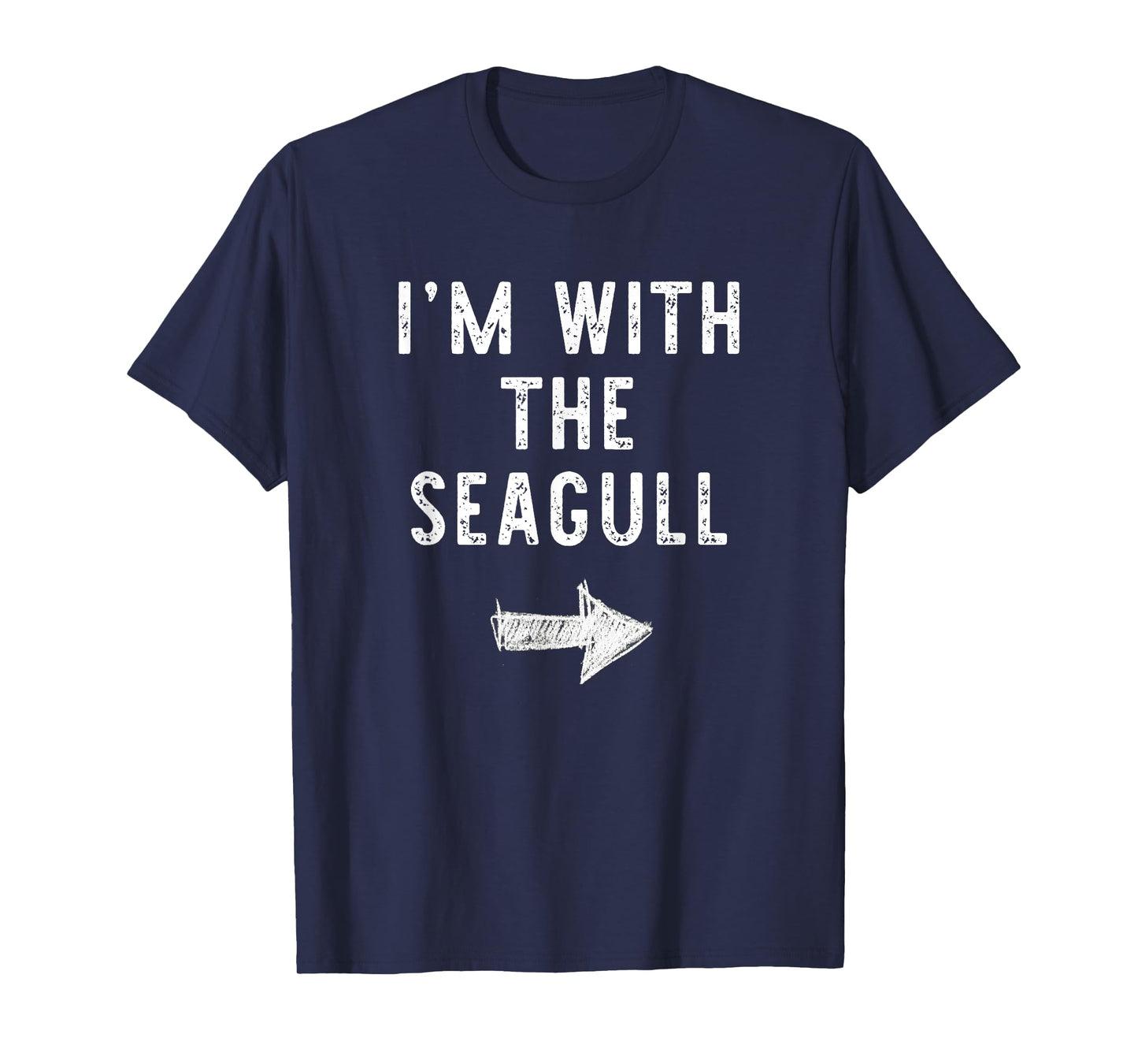 I'm With The Seagull Costume Halloween Matching Couple T-Shirt