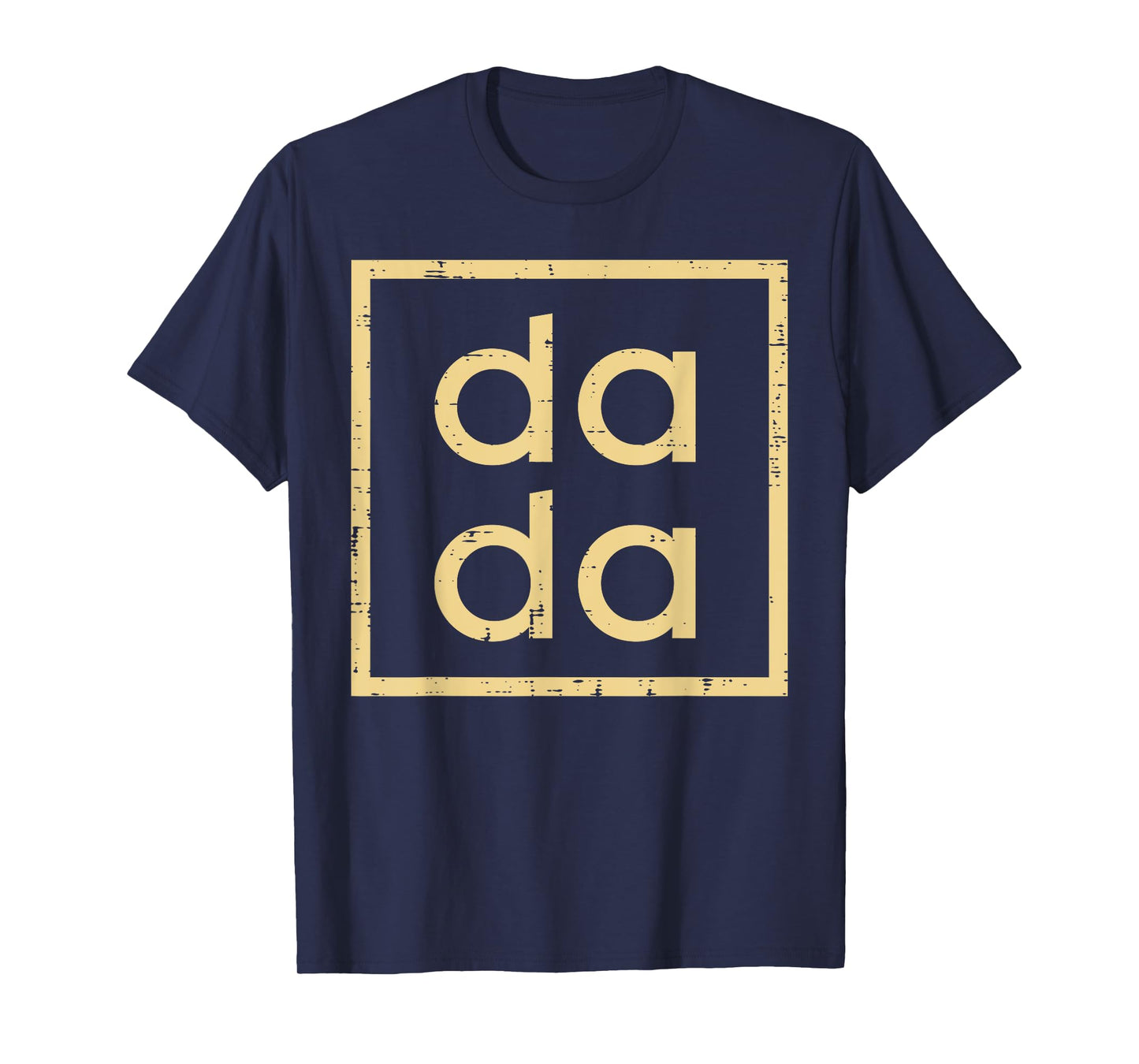 Fathers Day Dada Da Da Square Dad Daddy Papa Minimalist Men T-Shirt