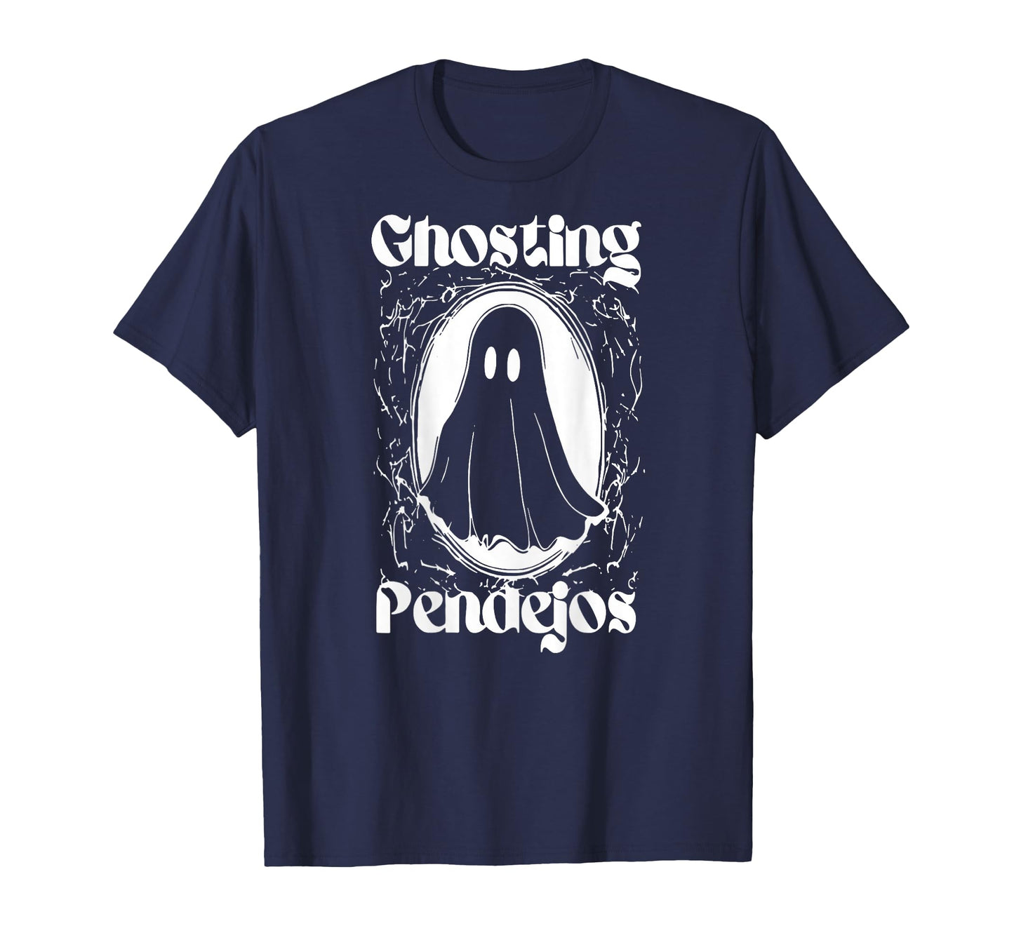 Funny Mexican Ghost Halloween Ghosting Pendejos ON BACK T-Shirt