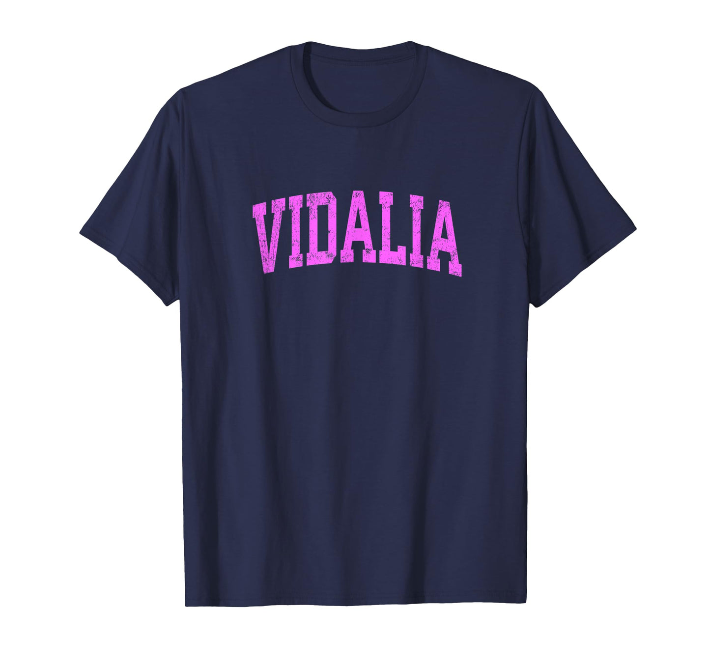 Vidalia Georgia GA Vintage Athletic Sports Pink Design T-Shirt