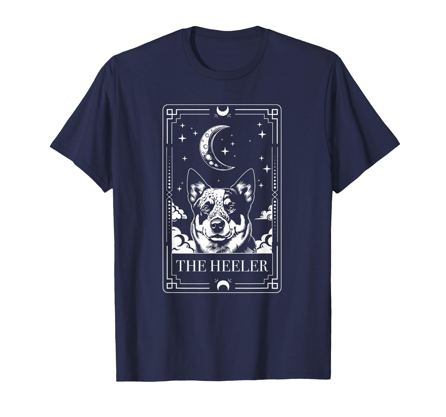 Blue Heeler Dog Funny Tarot Card Australian Cattle Dogs T-Shirt