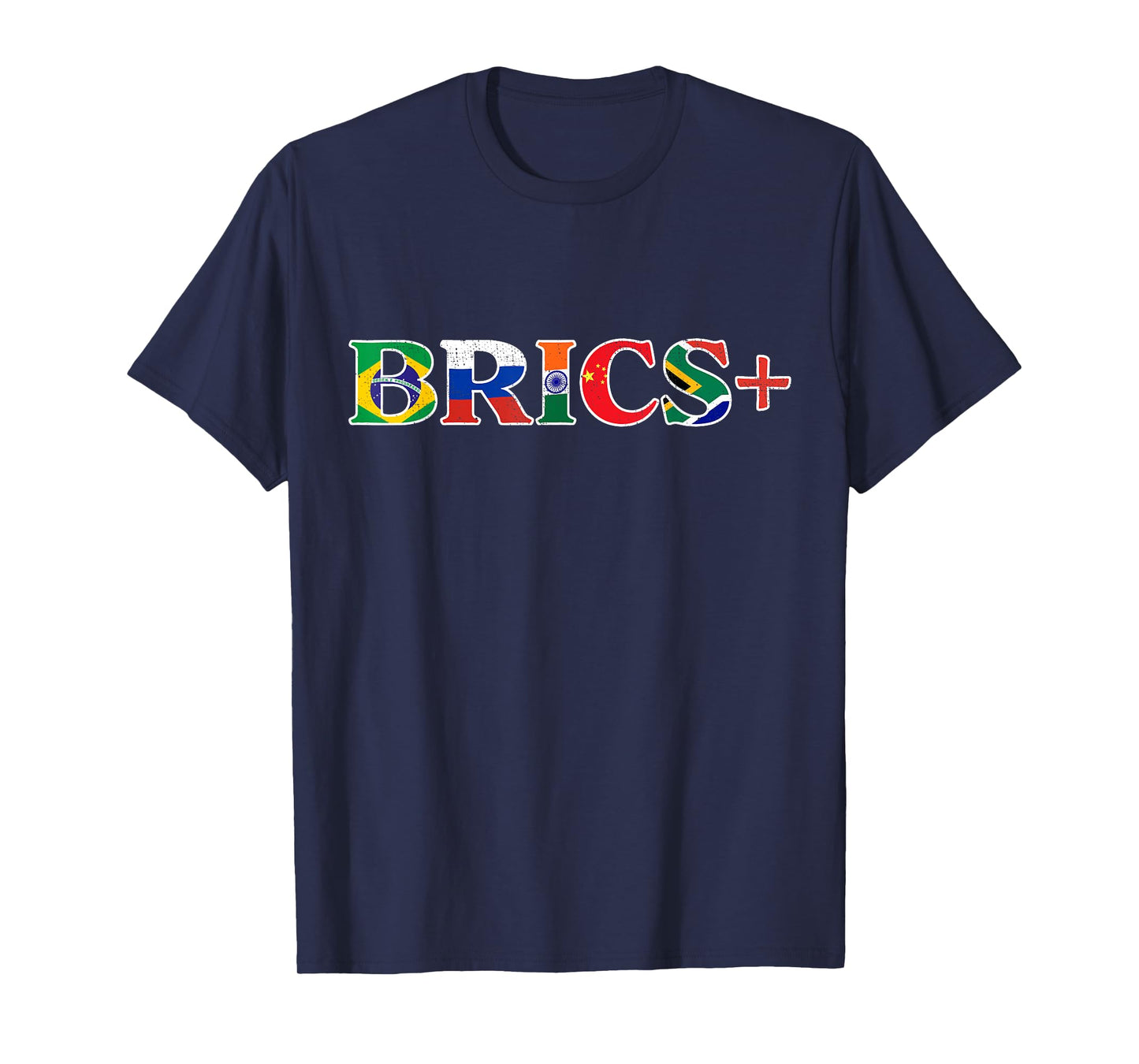 BRICS+ Flag Letter Brazil Russia India China & South Africa T-Shirt
