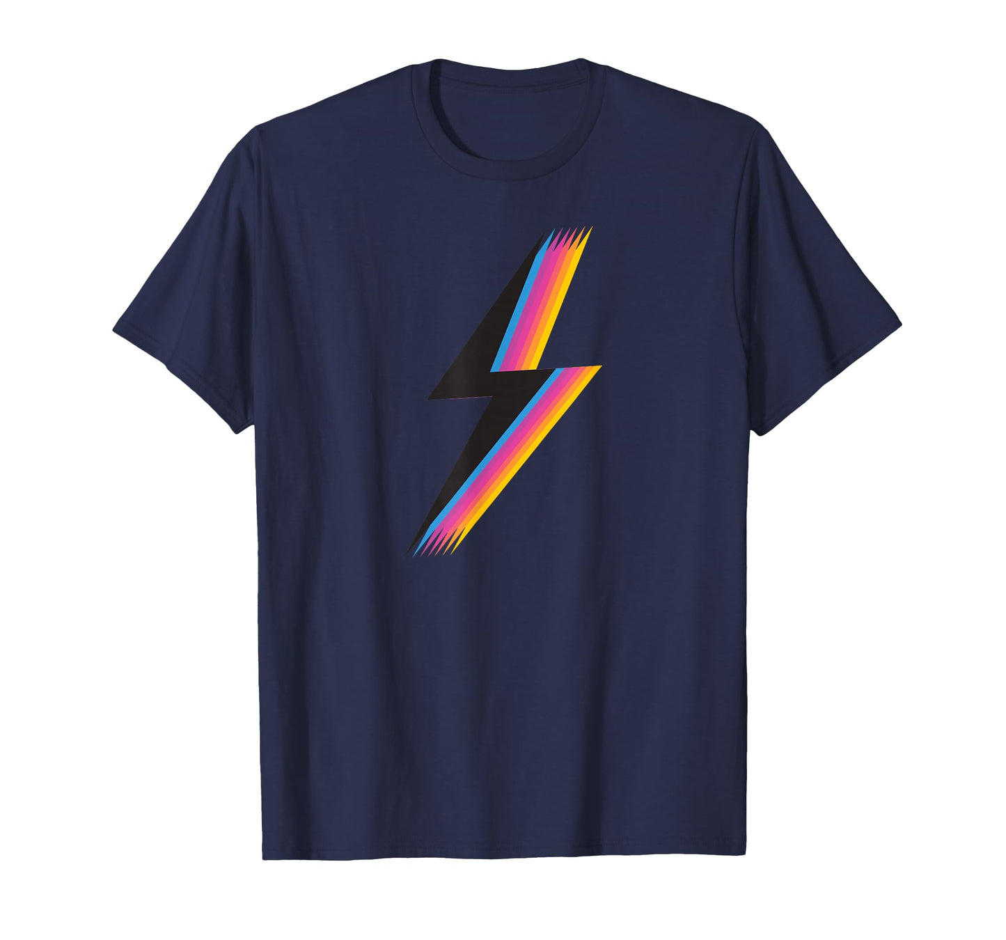 Lightning Bolt Sweatshirt with Cool Colorful Retro Graphic T-Shirt