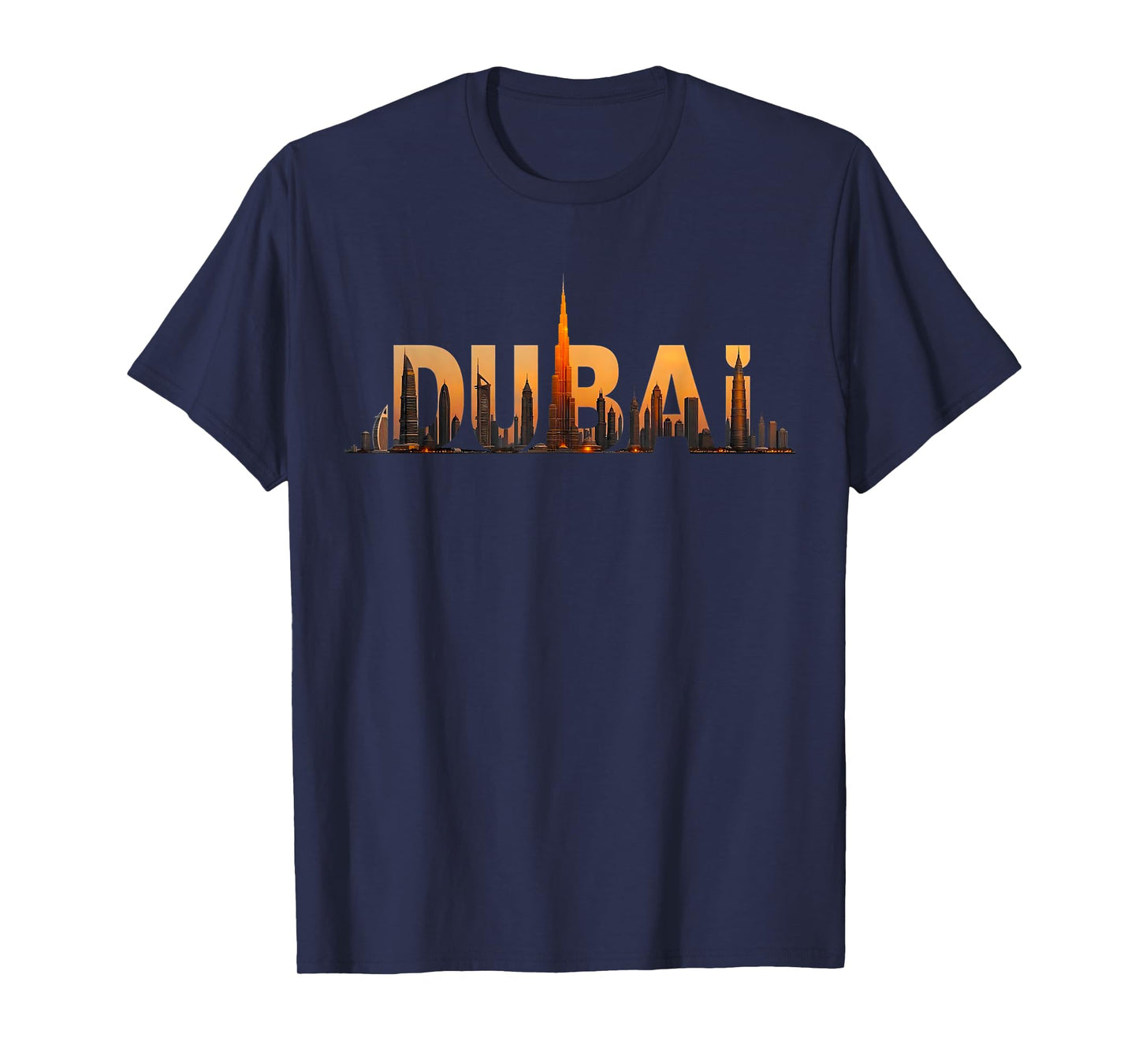 Dubai Skyline Burj Khalifa Cityscape Travel Souvenir Dubai T-Shirt