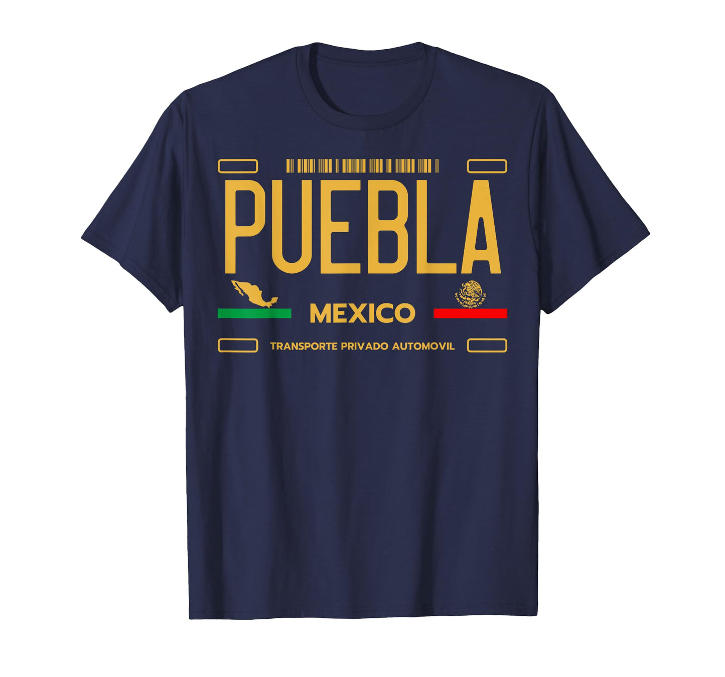 Puebla Mexico License Plate Aesthetic Puebla T-Shirt