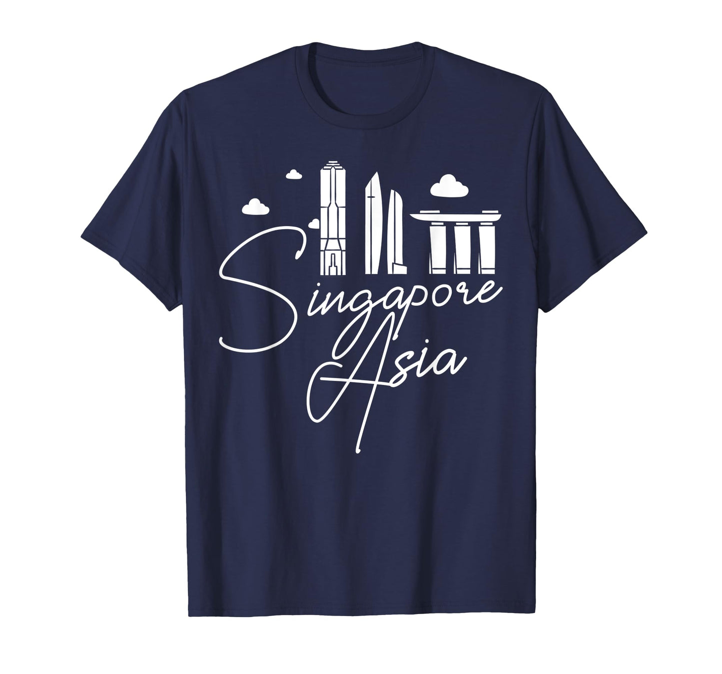 Singapore Asia City Skyline Map Travel T-Shirt