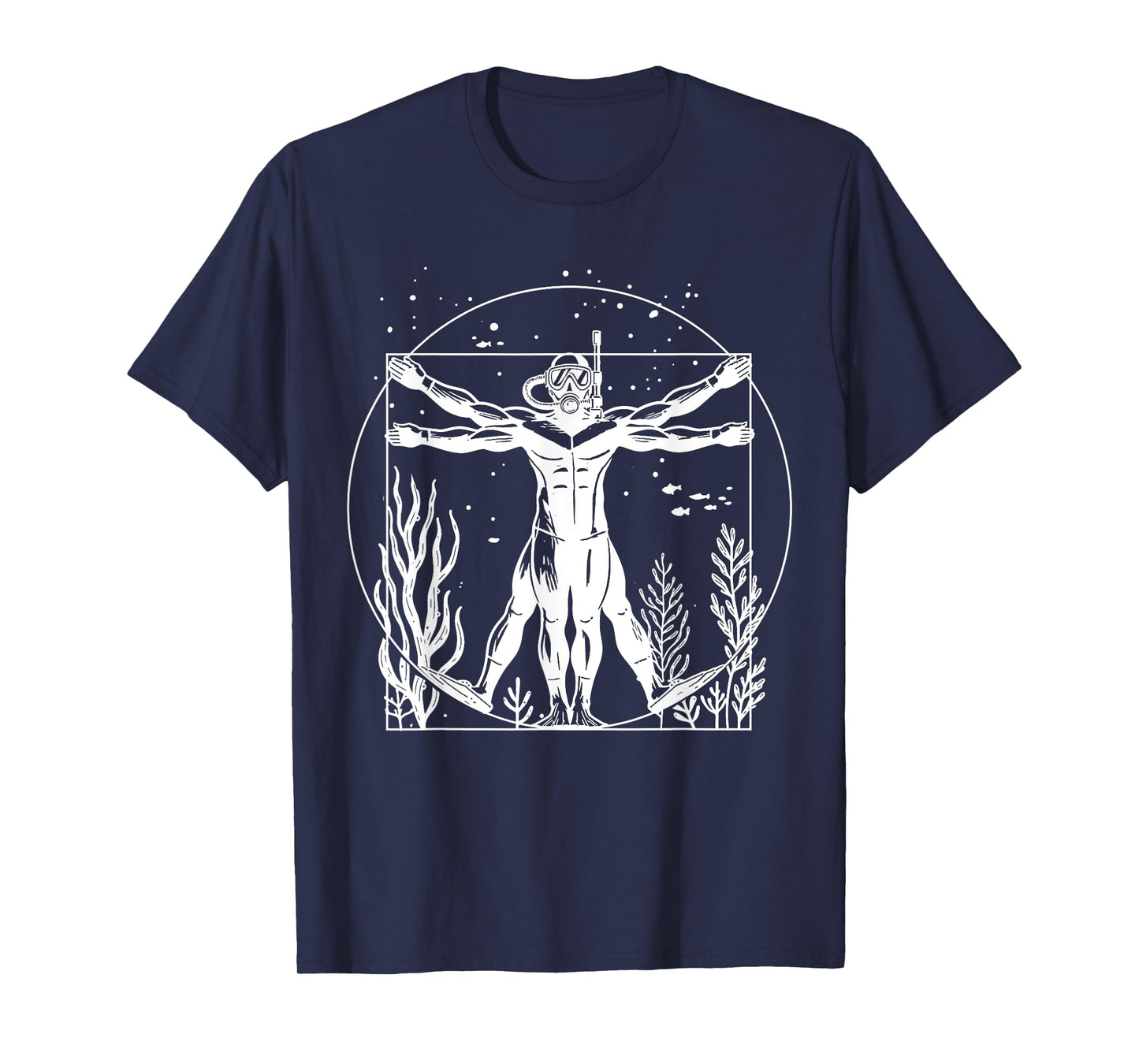 Vitruvian Scuba Diver Shirt Funny Scuba Diving Vitruvian Man T-Shirt