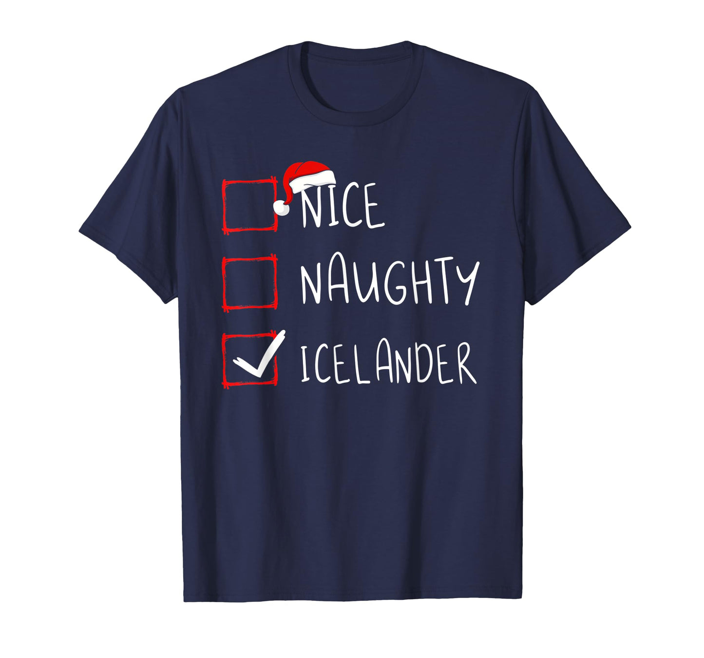 Nice Naughty Icelander Christmas Iceland Heritage Roots T-Shirt