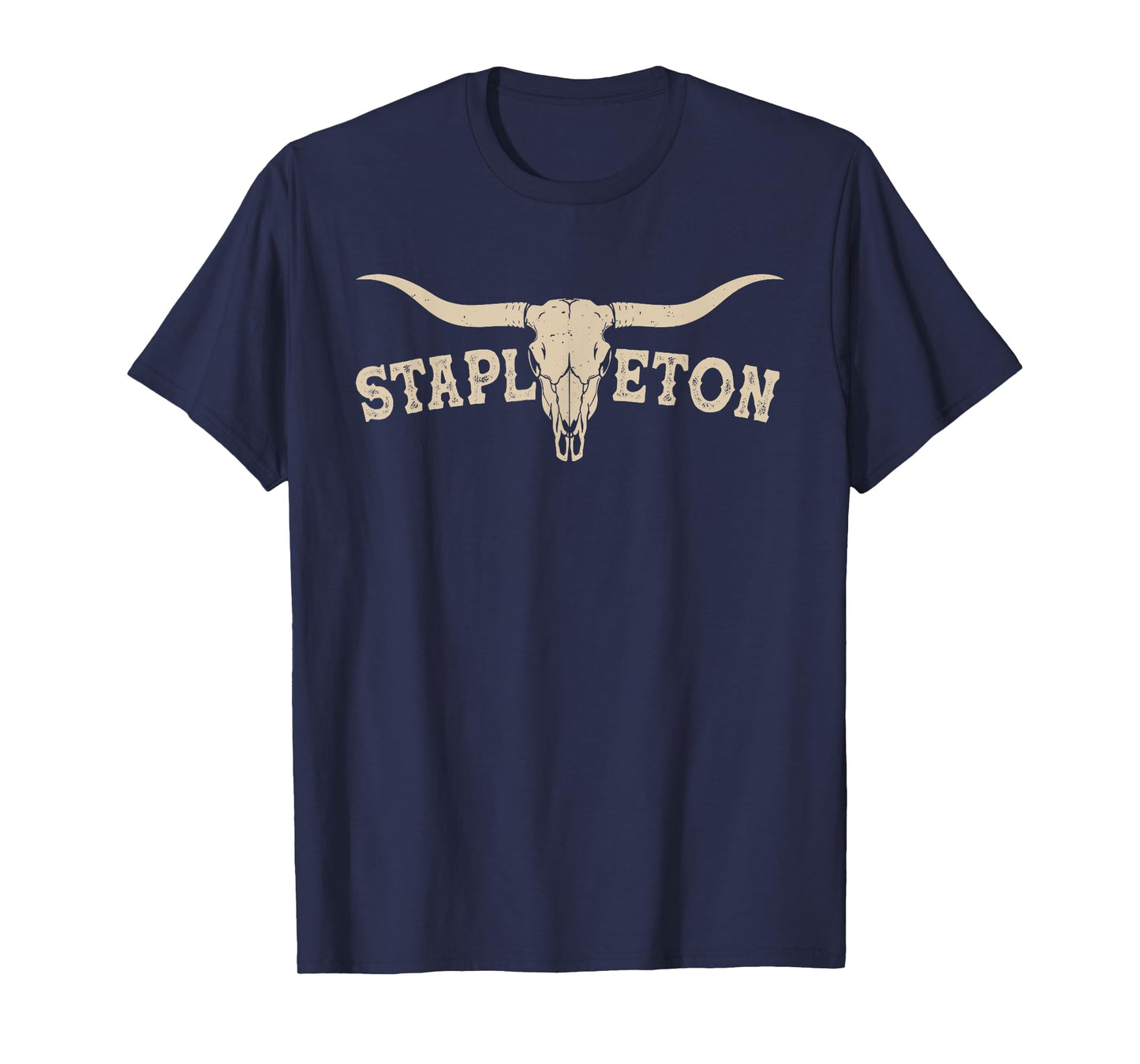 Pride Stapleton Name Bull Skull Cowboy Western Country Music T-Shirt