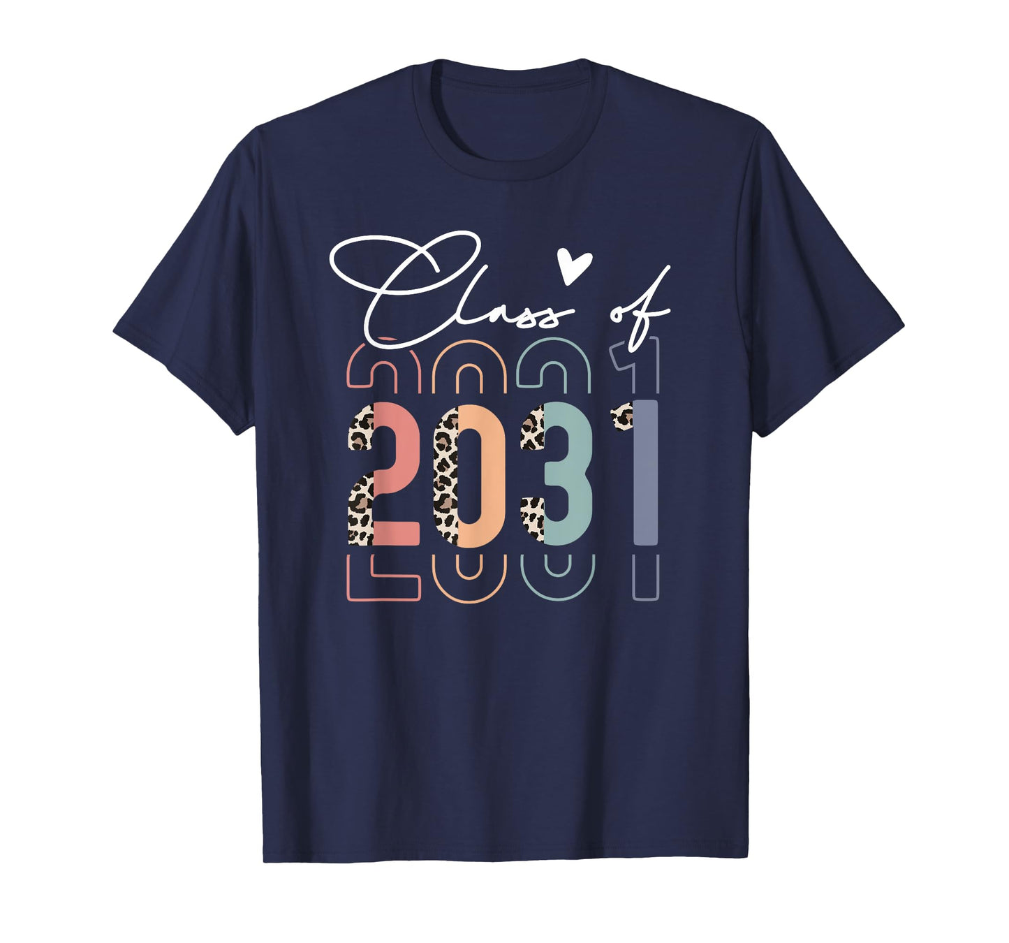 Class of 2031 School College Retro Graduation Vintage Grad T-Shirt