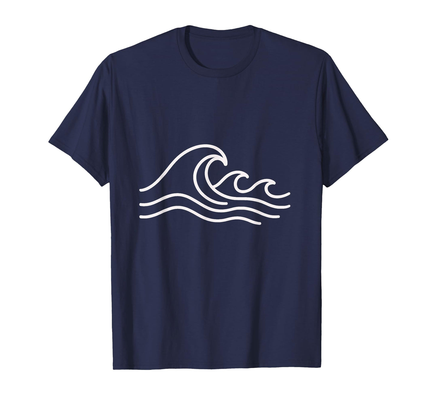 Minimal Wave Line Art Sea T-Shirt
