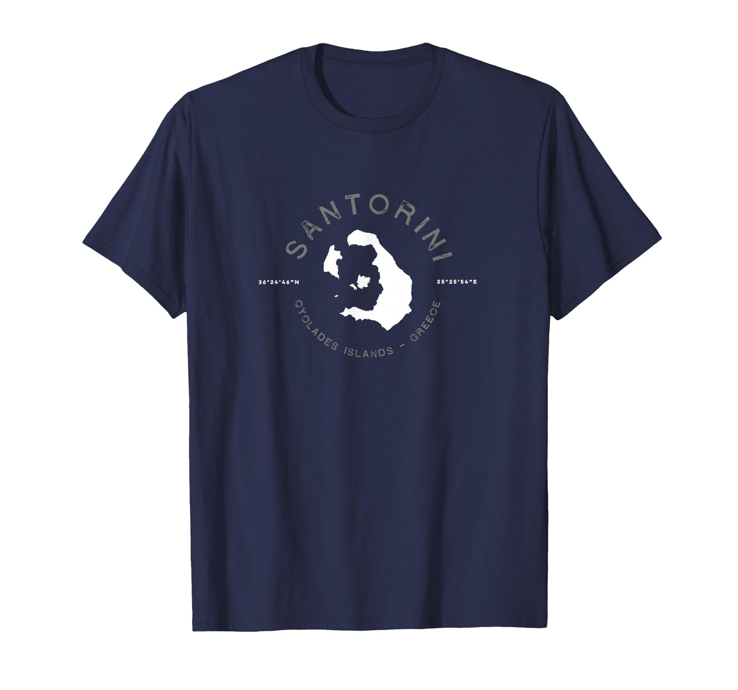 Santorini Greece Graphic Vintage Retro T T-Shirt