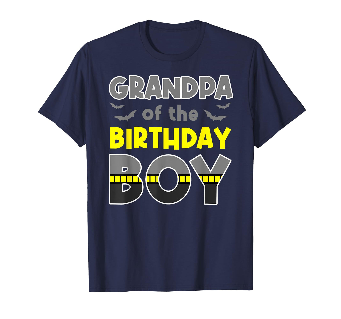 Grandpa Of The Birthday Boy Bat Family Party Theme Boys Gift T-Shirt