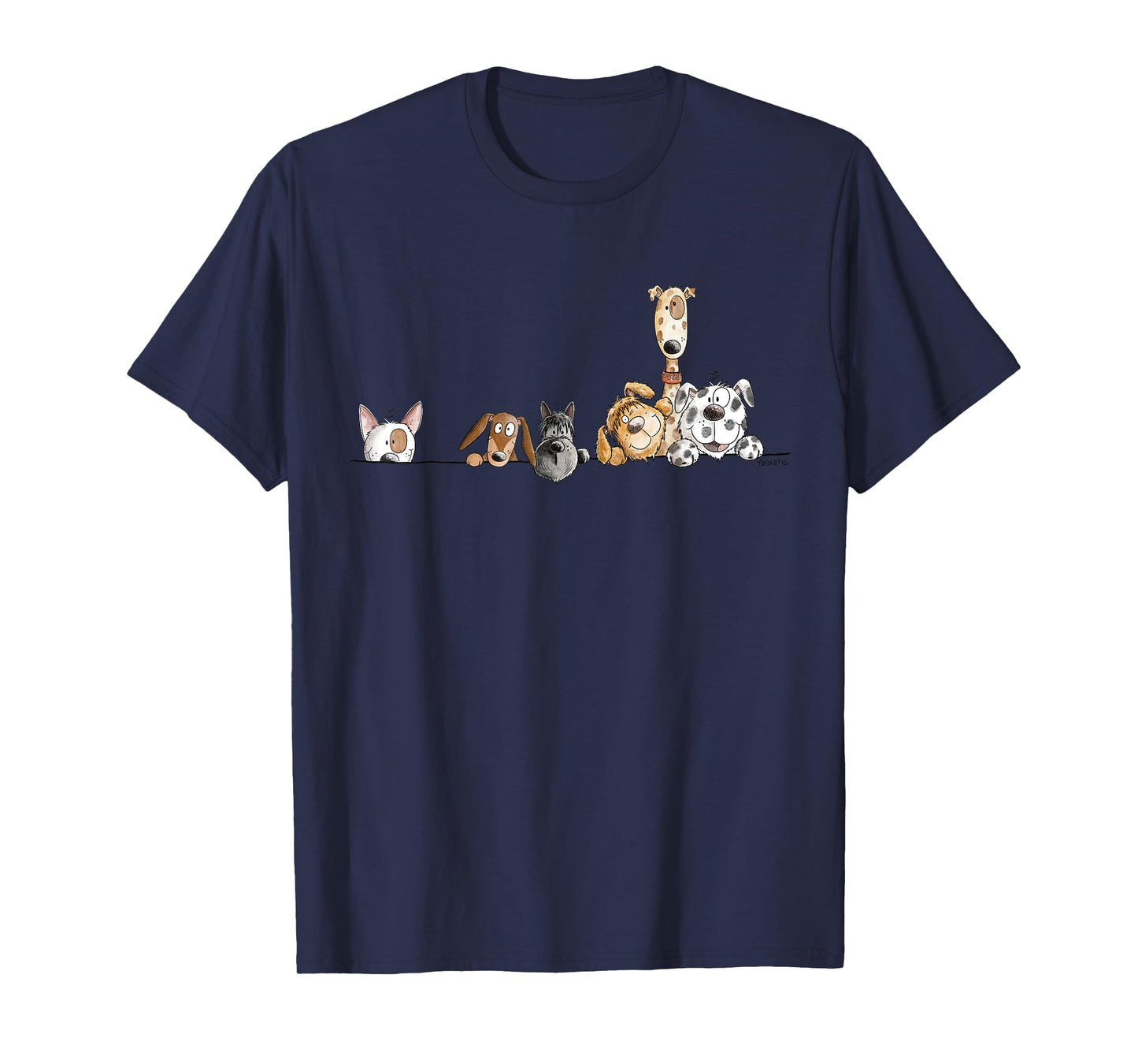 Droll Dogs Team I Funny Puppy Dog Lover Cartoon Fun T-Shirt