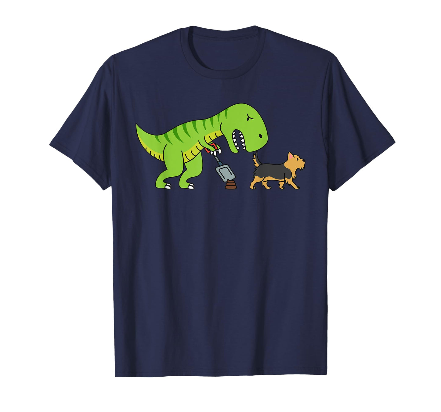 T-Rex Dinosaur Poop Yorkshire Terrier Dog T-Shirt
