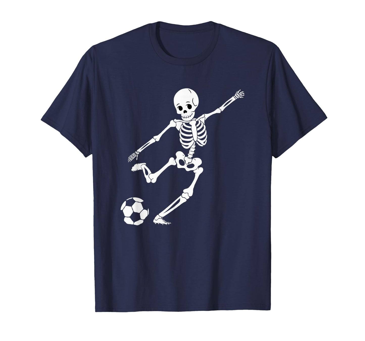 Soccer Skeleton Halloween Men Boys Soccer Player Halloween T-Shirt