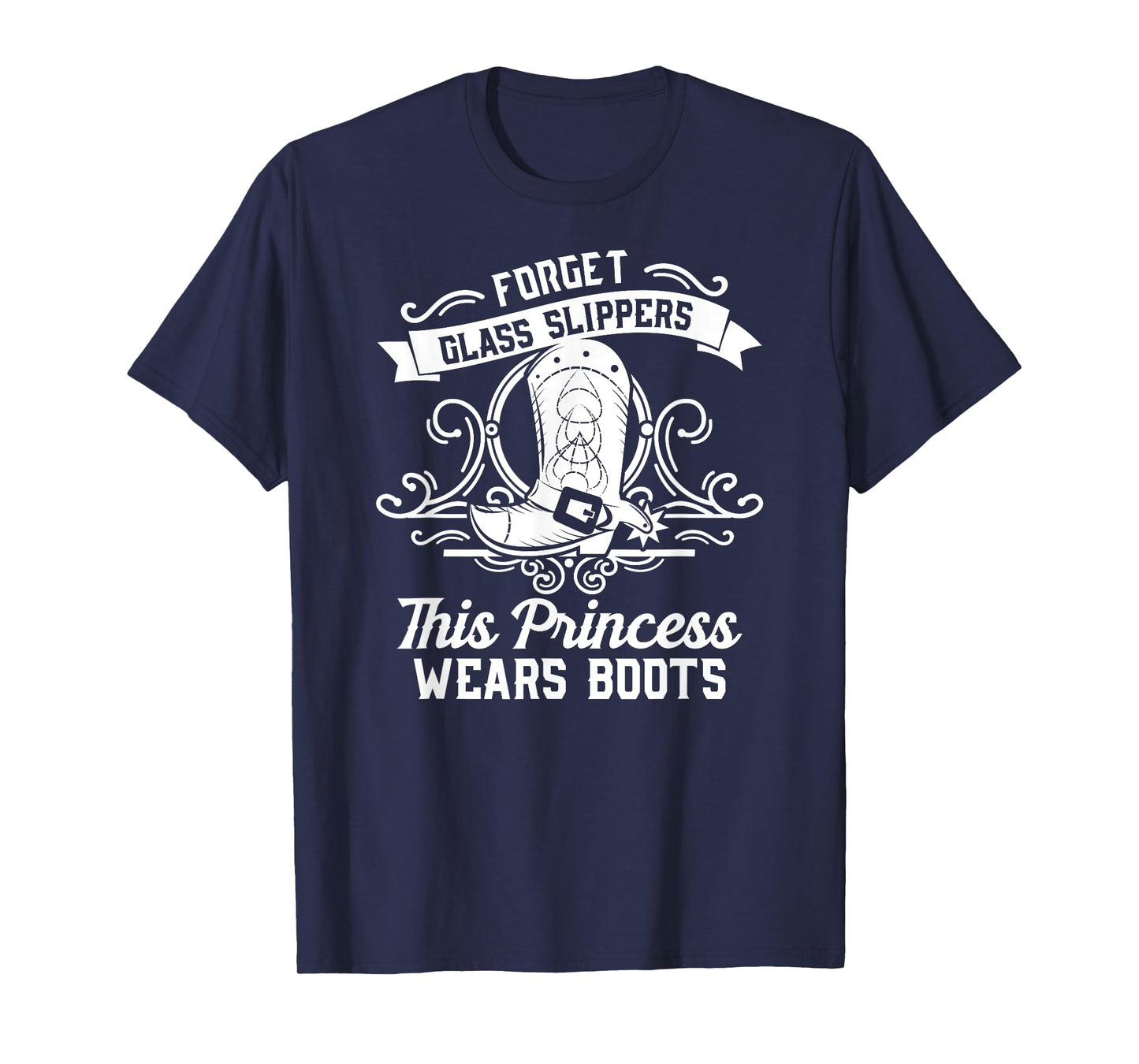 Fun Badass Princess Wears Boots Cowgirl Gift Design T-Shirt