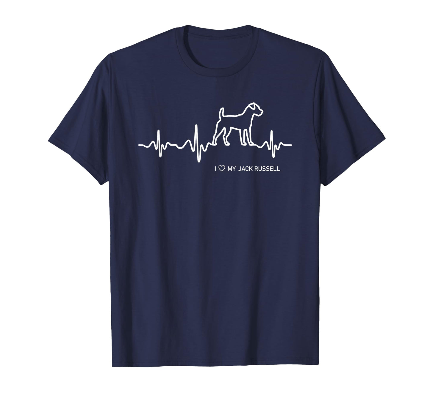 Jack Russell Terrier Jack Russel Dog Heartbeat Cute JRT Dogs T-Shirt