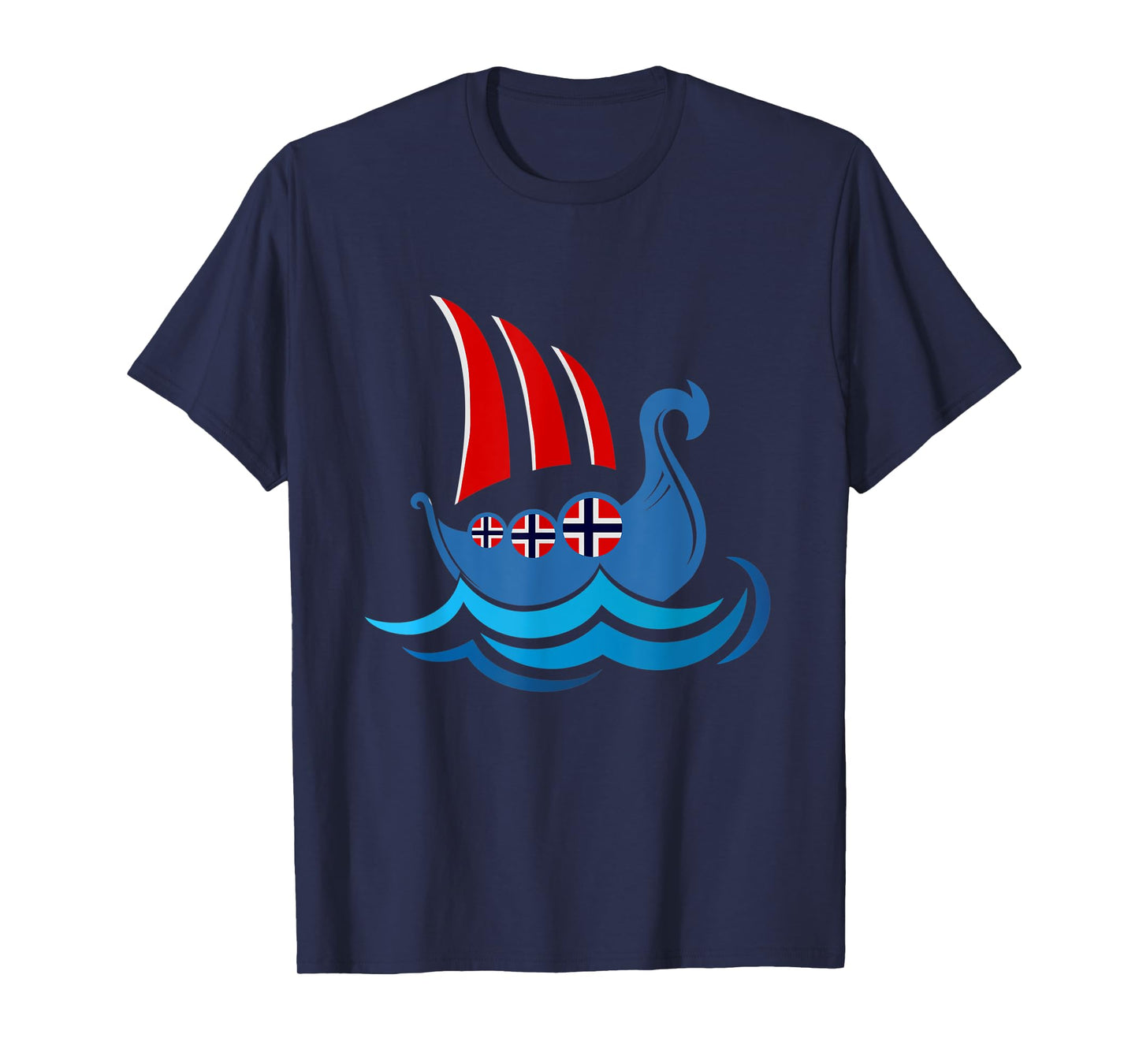 Nordic Norwegian Flag Scandinavia Ship Norway T-Shirt