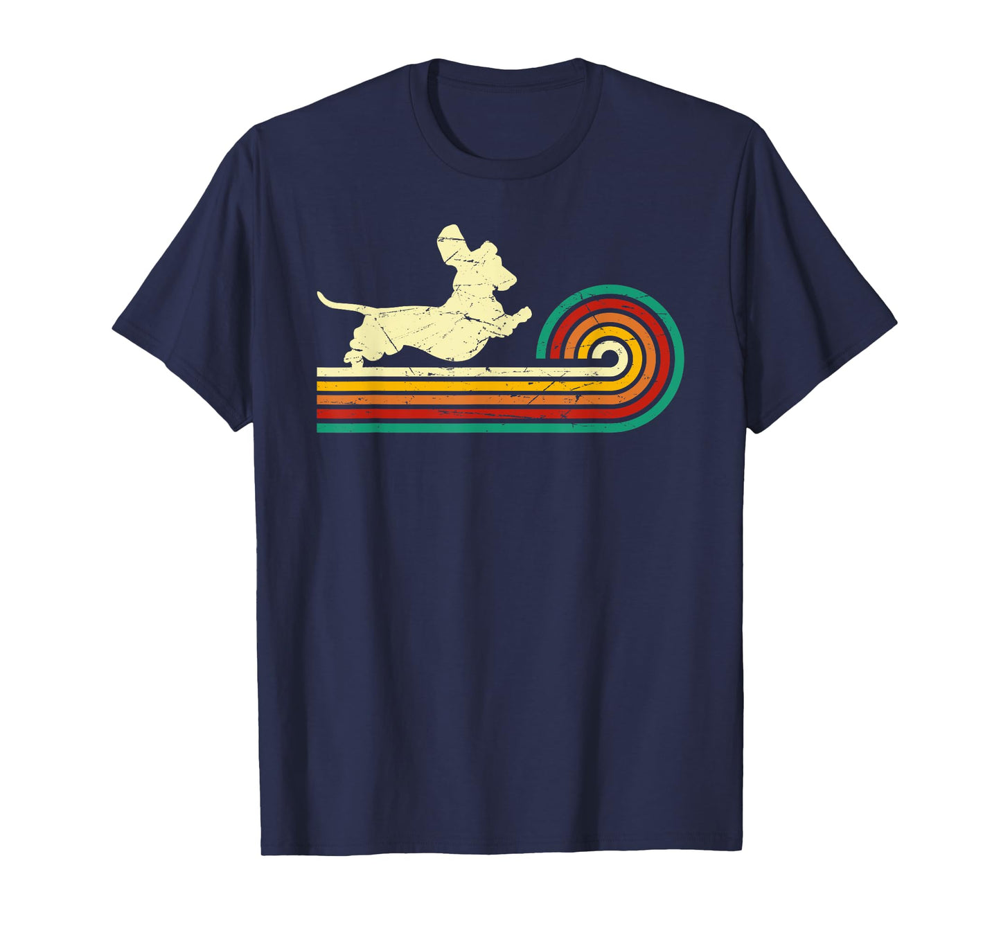 Dachshund Vintage Silhouette 60s 70s Retro Gifts Dog Lover T-Shirt