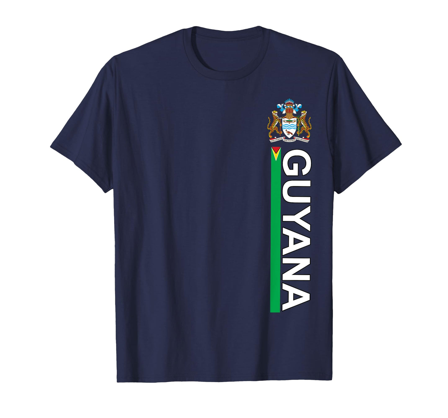 Guyana National Pride Left Side Image Sporty T-Shirt