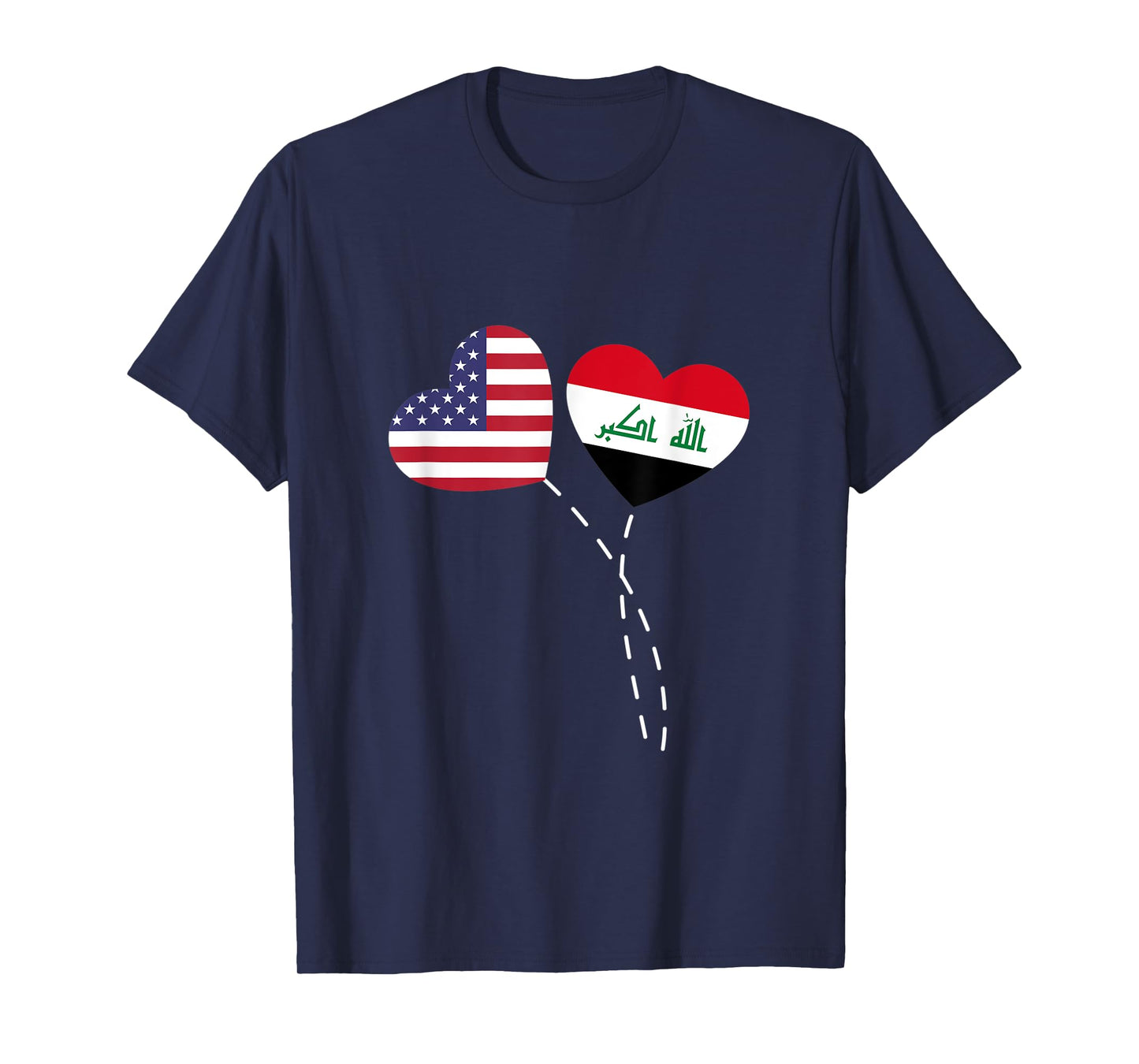 Loving USA Iraq Flag Heart Iraqi Americans Love T-Shirt