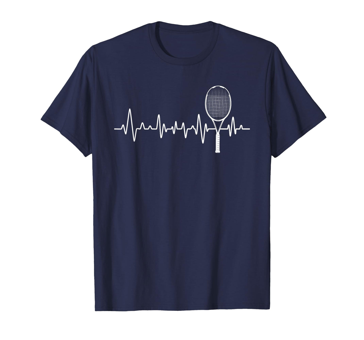 Tennis Racket Pulse Heartbeat - EKG Tournament Sports Lover T-Shirt