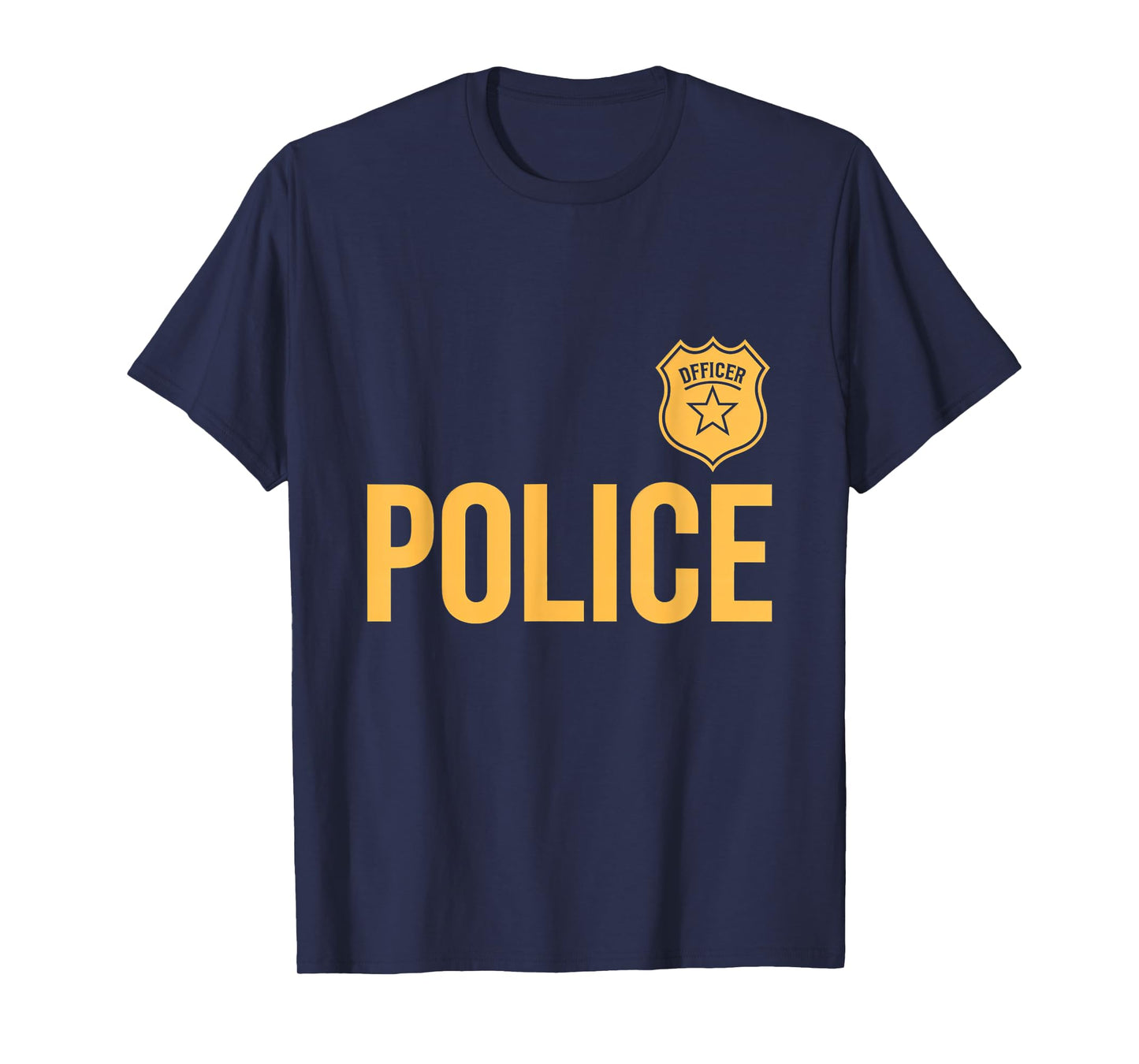 Police Officer Police Badge Halloween Costume Kids Adults T-Shirt