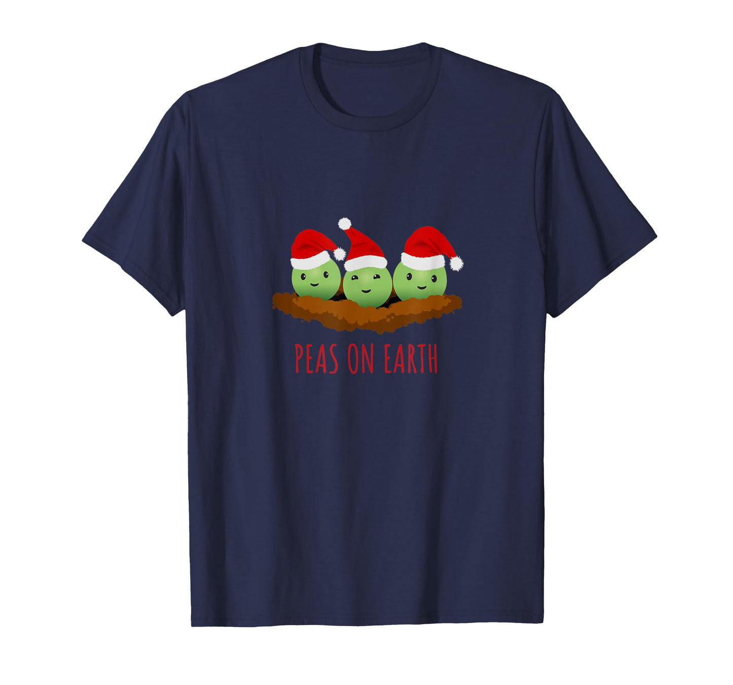 Funny Christmas Party Peas On Earth T-Shirt