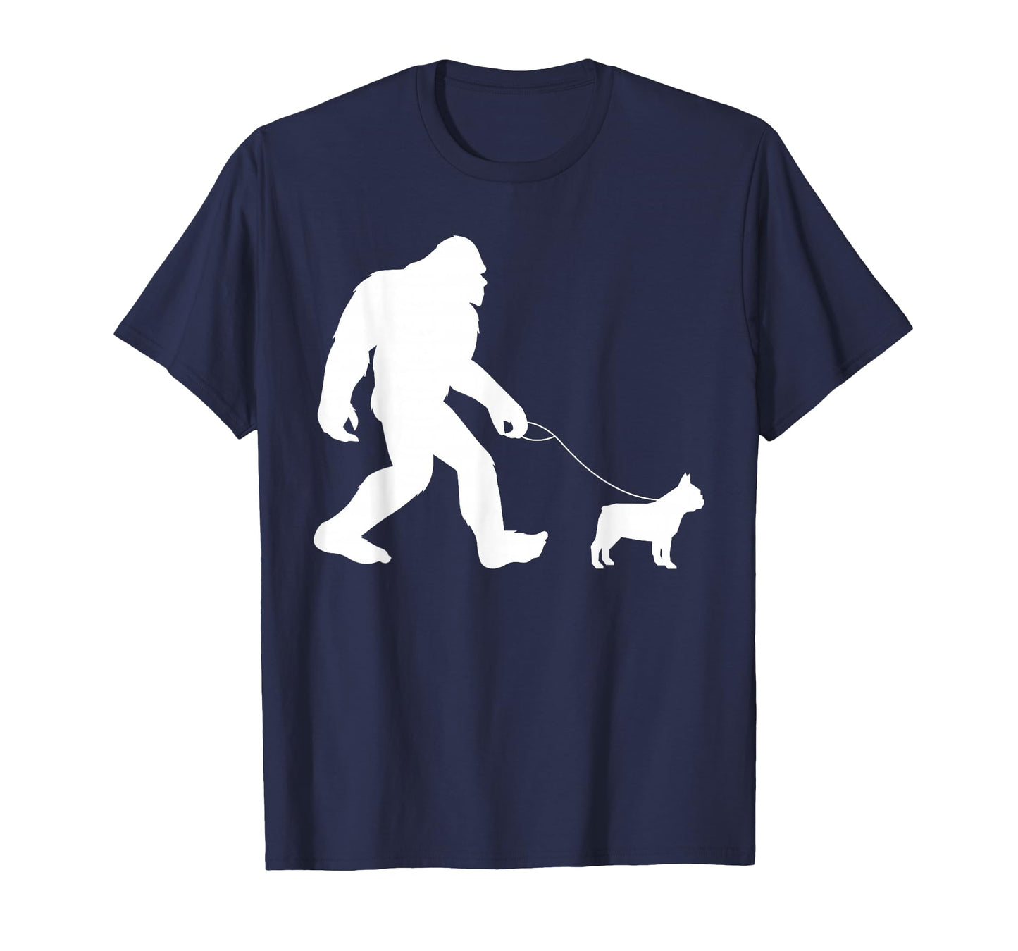 Fun Bigfoot Sasquatch Walking French Bulldog Gag Gift T-Shirt