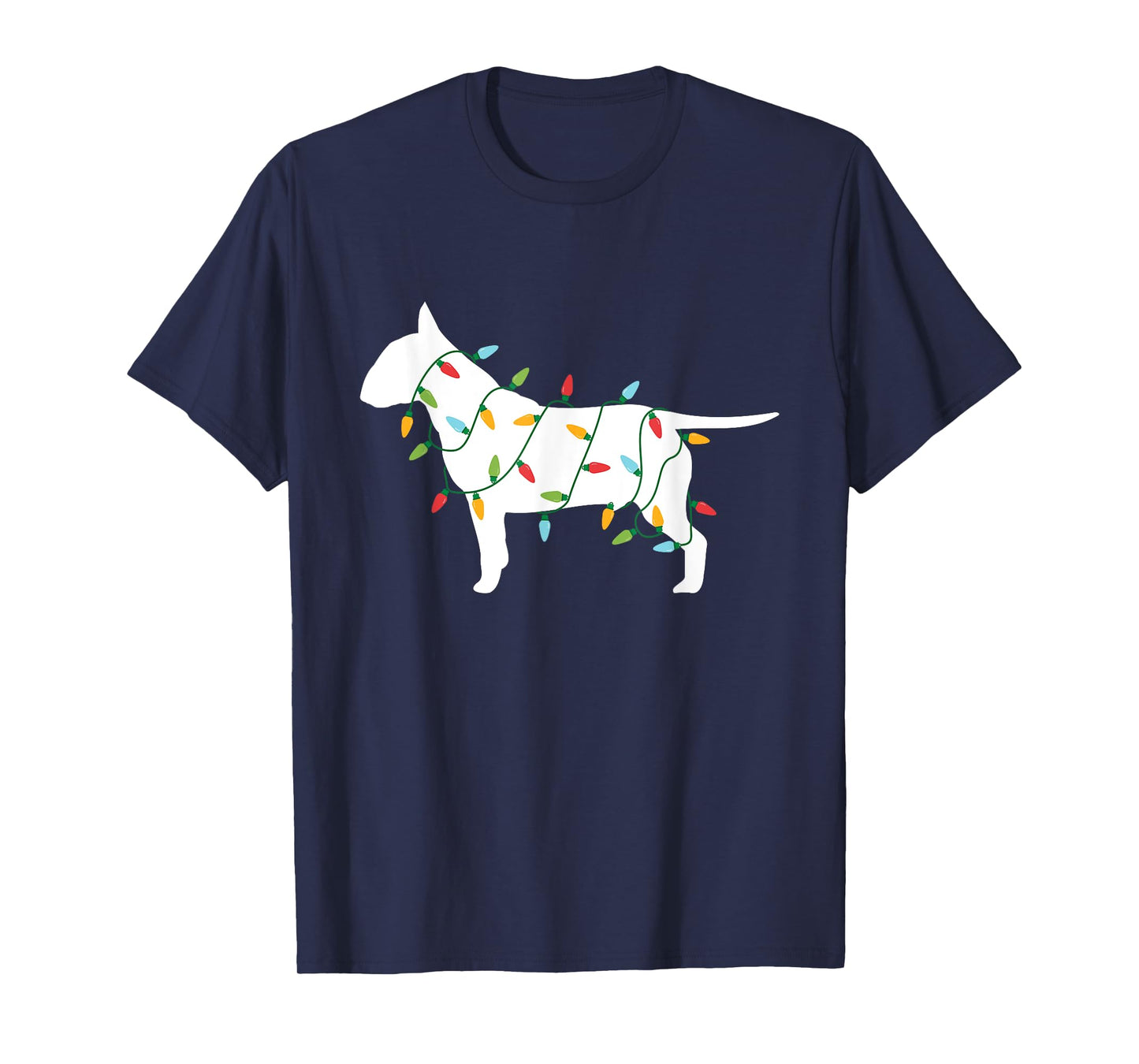 Christmas Lights Bull Terrier T Shirt Gifts for Dog Lovers Men Women Kids T-Shirt