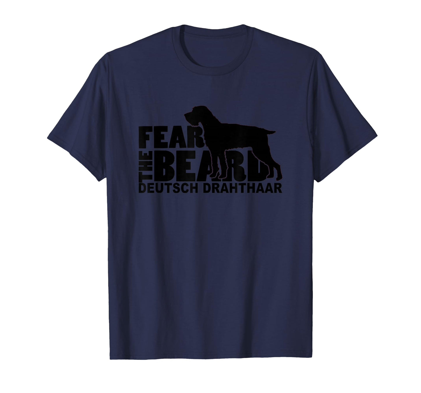 Dog Lover T-Shirts by Traciwithani - Fear the Beard Deutsch Drahthaar Unisex Adults Grey T-Shirt