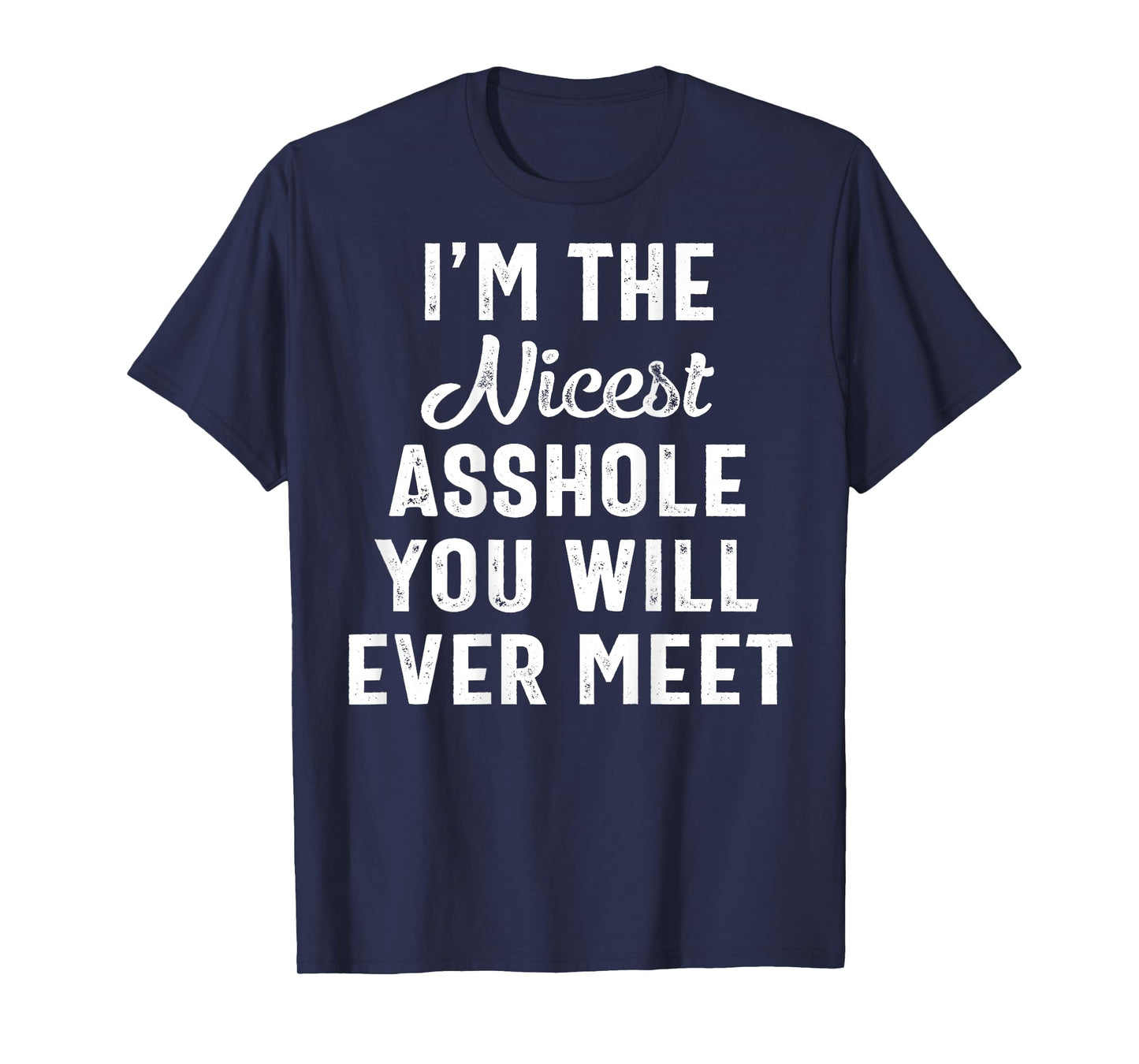 I'm The Nicest Asshole You Will Ever Meet ON Back T-Shirt