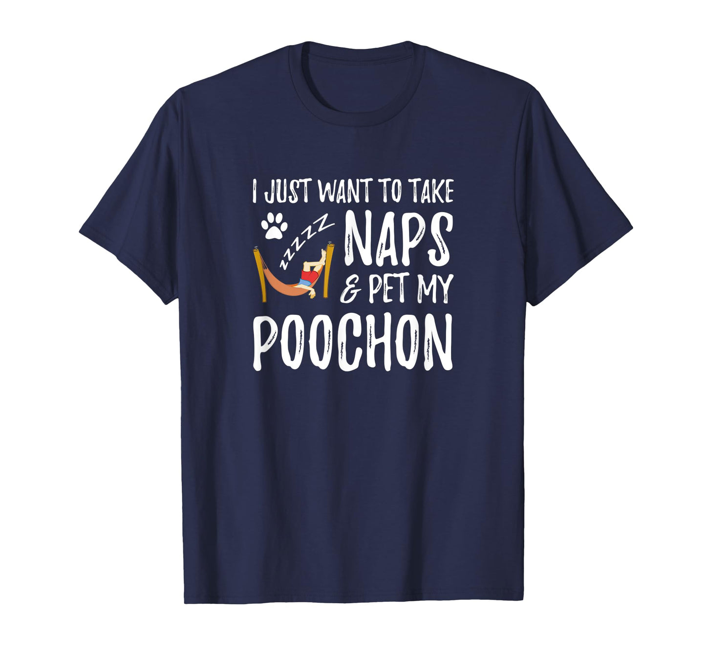 Poochon Mom Nap Funny Dog Mom Gift Idea Men Women T-Shirt