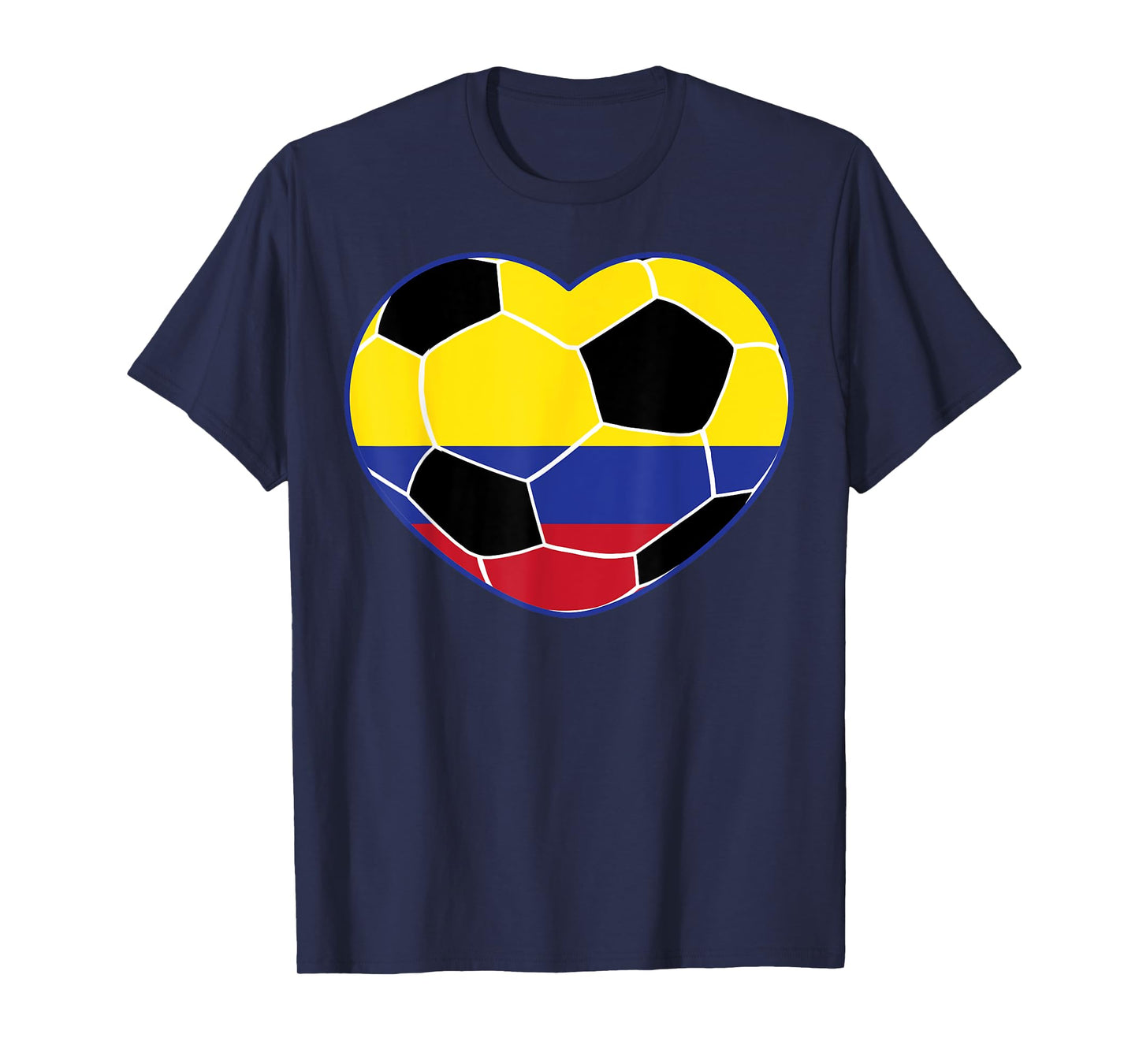Colombia Soccer Ball Heart - Colombian Football Soccer T-Shirt