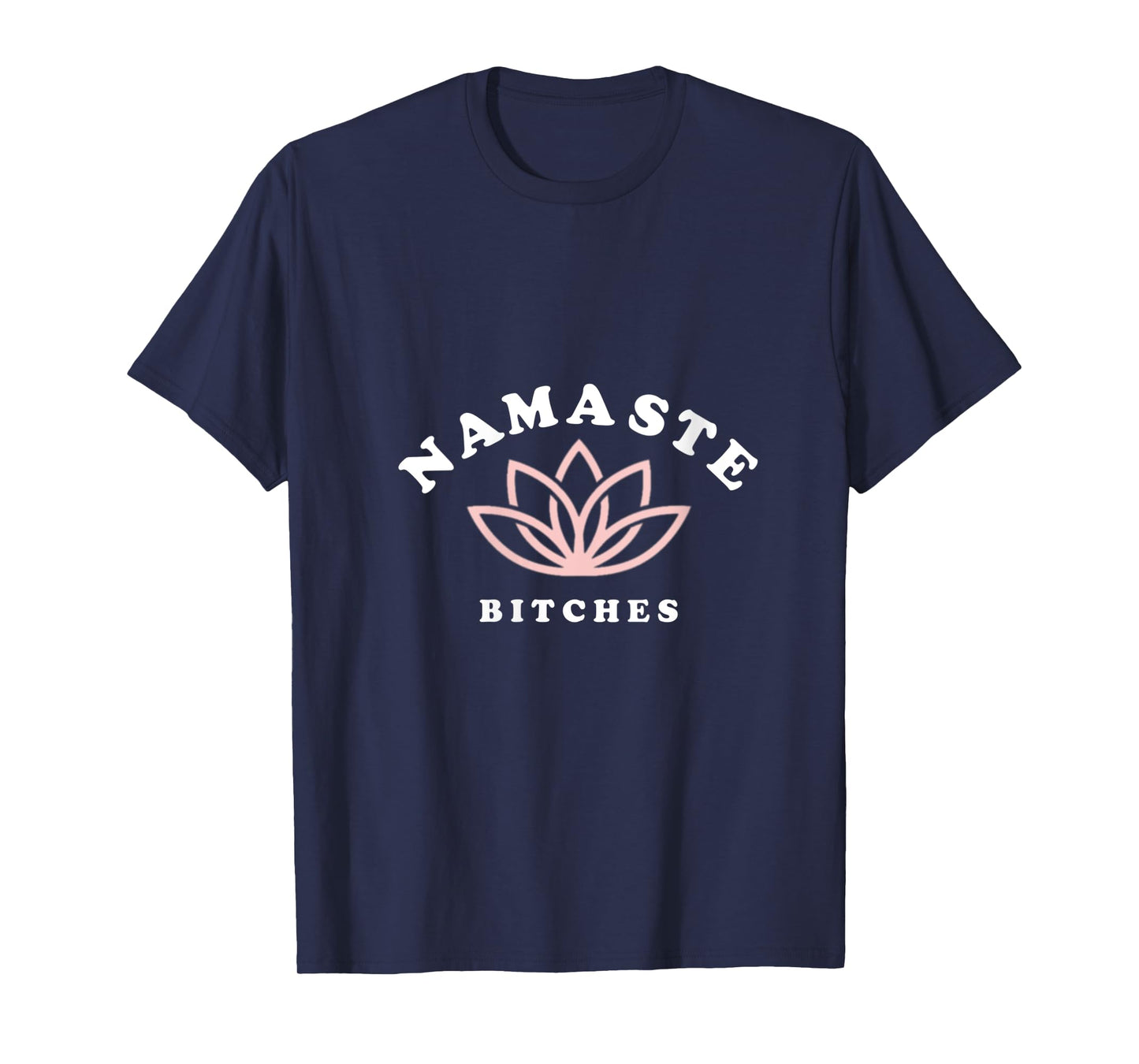 Womens Namaste Bitches Lotus Flower Funny Yoga Gift For Women V-Neck T-Shirt