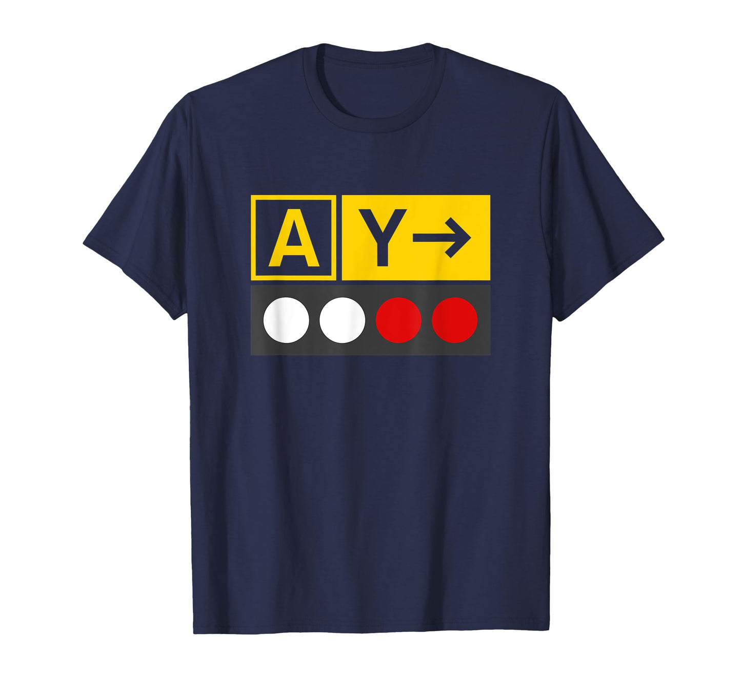 Airline Captain Pilot Taxiway Signs with Papi Lights T-Shirt