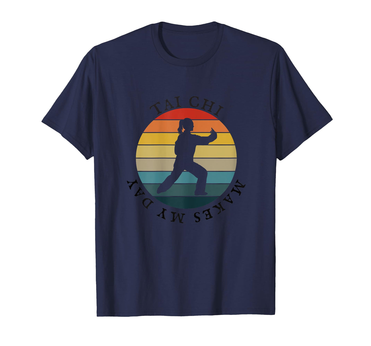 Tai Chi Makes My Day, Women Retro Vintage 80s Yin Yang T-Shirt
