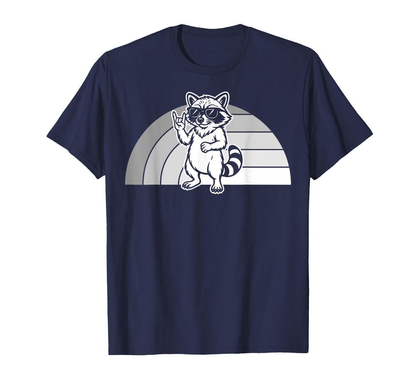 Raccoon Attitude Relaxed Vibes Rainbow T-Shirt