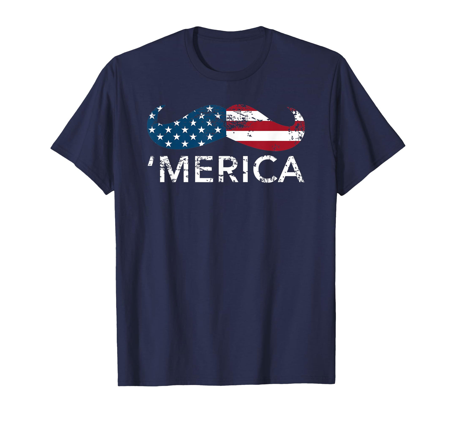 'Merica mustache Patriotic Memorial Day tee shirt T-Shirt for Women Kids Men