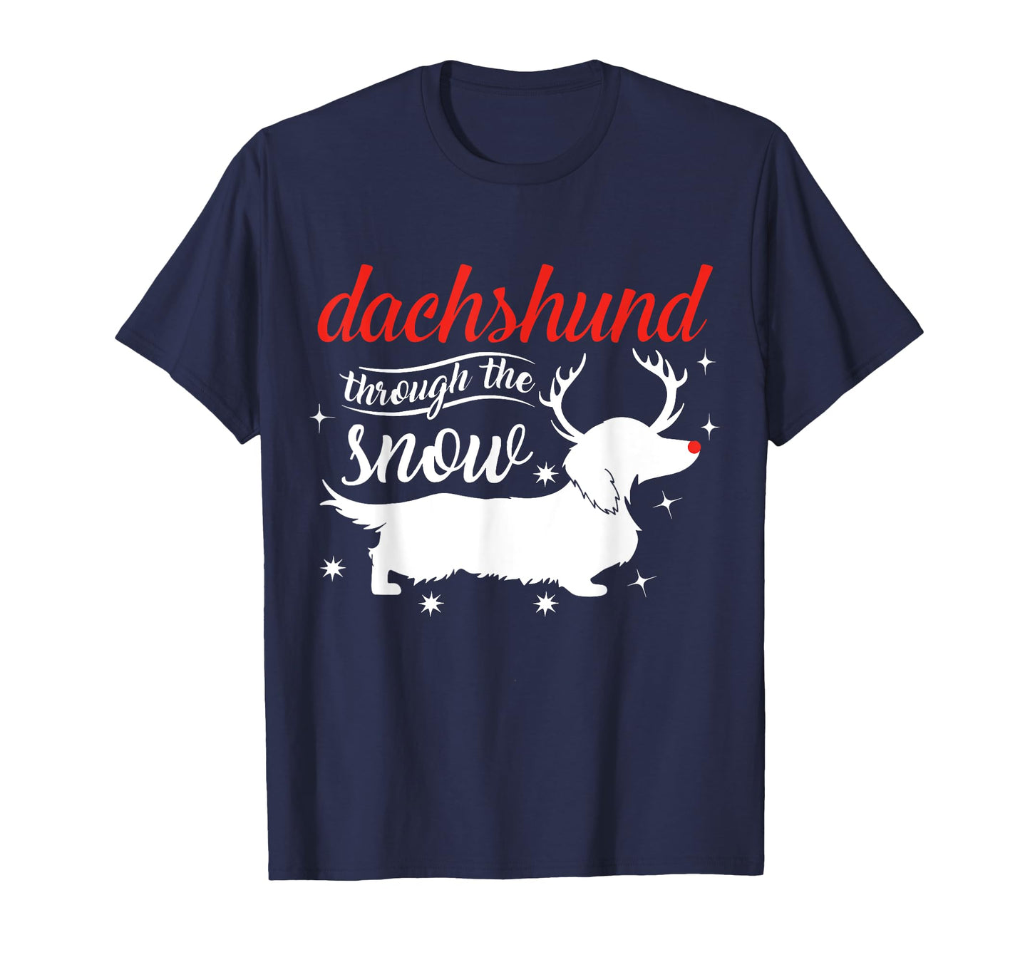Dachshund Dog Through the Snow Weiner Dachshund T-Shirt
