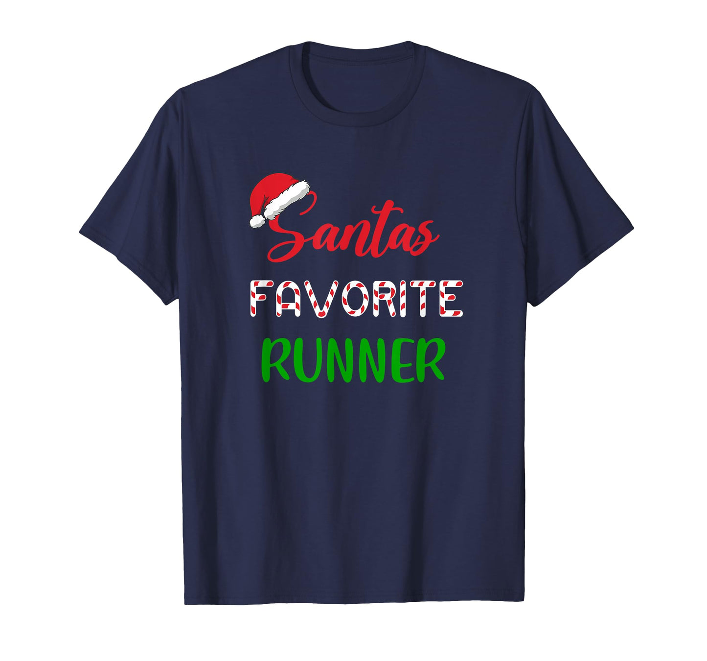 Santa's Favorite Runner Christmas Cross Country T-Shirt