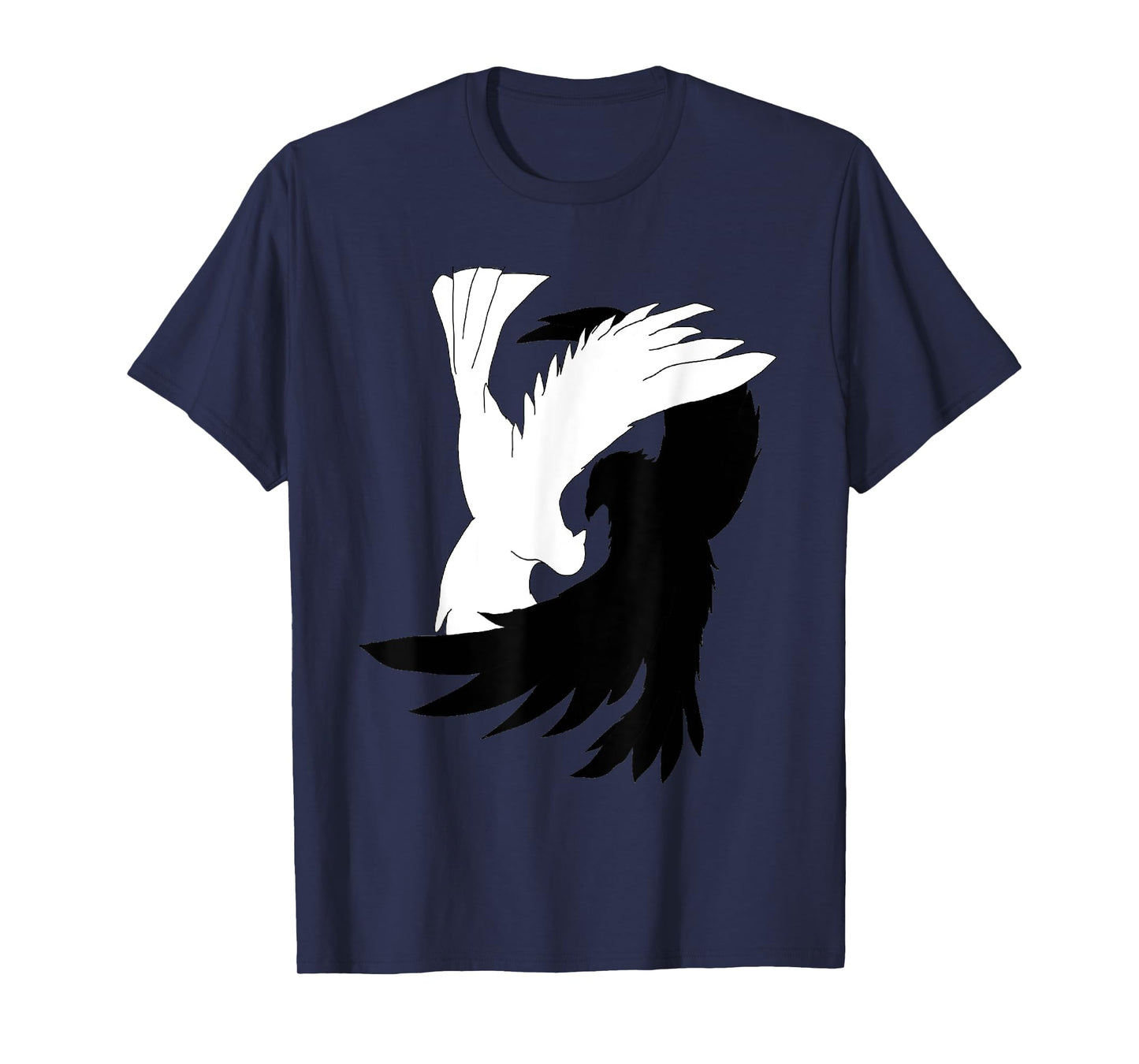Love Birds shirt Raven Crow Dove Yin Yang Shi T-Shirt