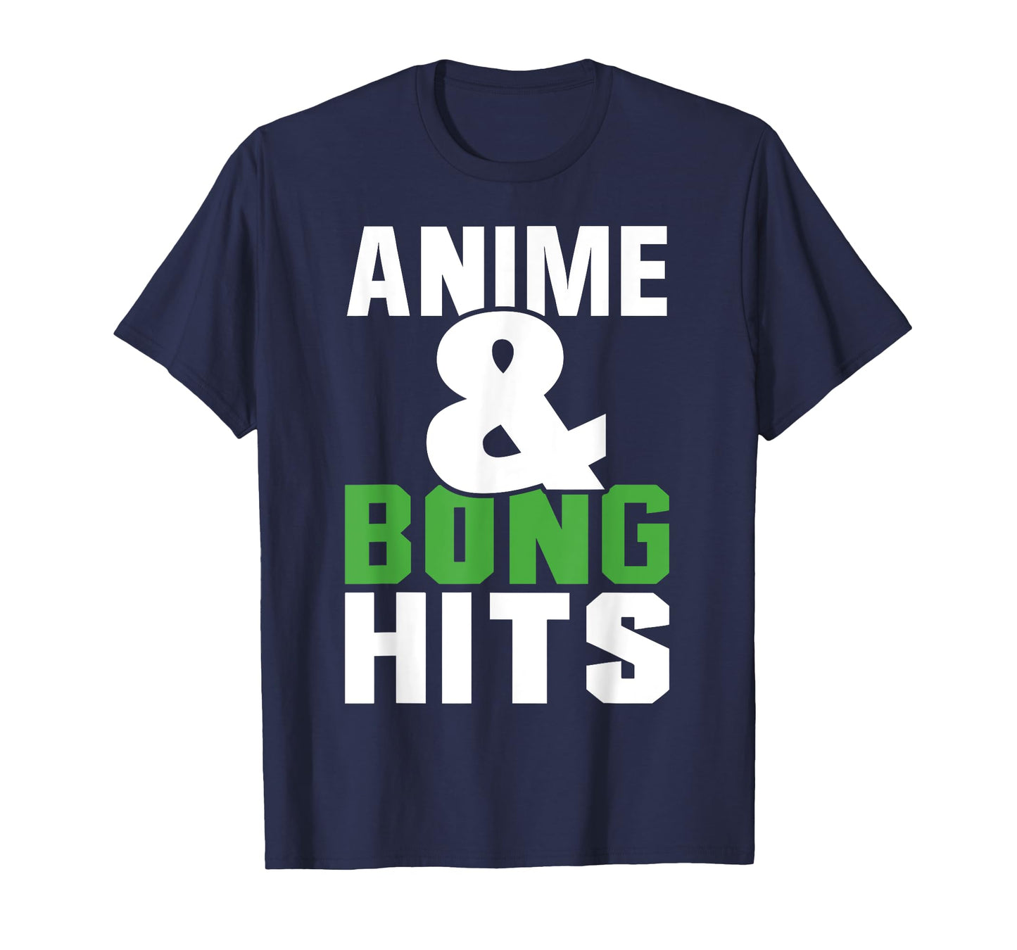 Anime And Bong Hits - Kuwaii Art Asian Animation Style Weed T-Shirt