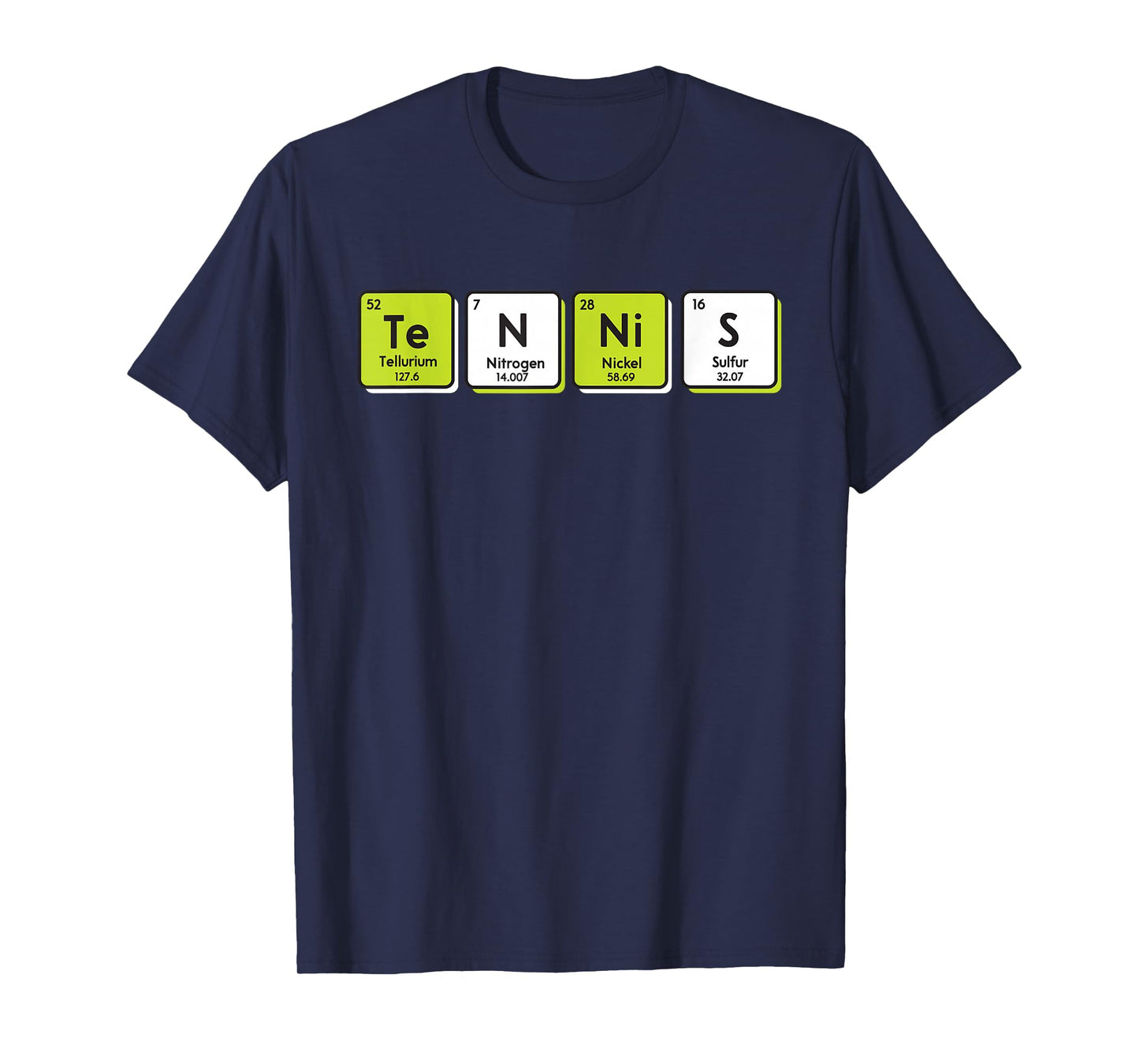 Tennis Periodic Table Elements Sport Funny Player Coach Gift T-Shirt