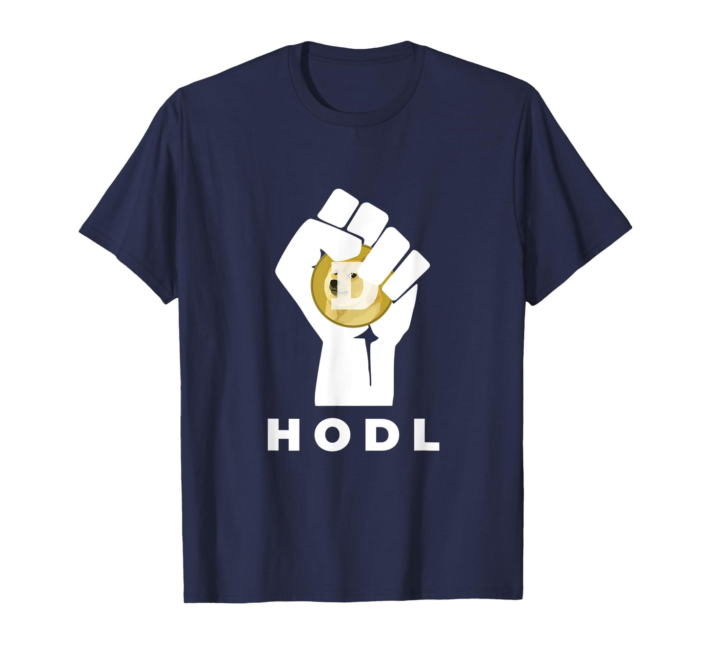 Dogecoin Hodl Hand | The Dogecoin Raised Fist Hodl T-Shirt